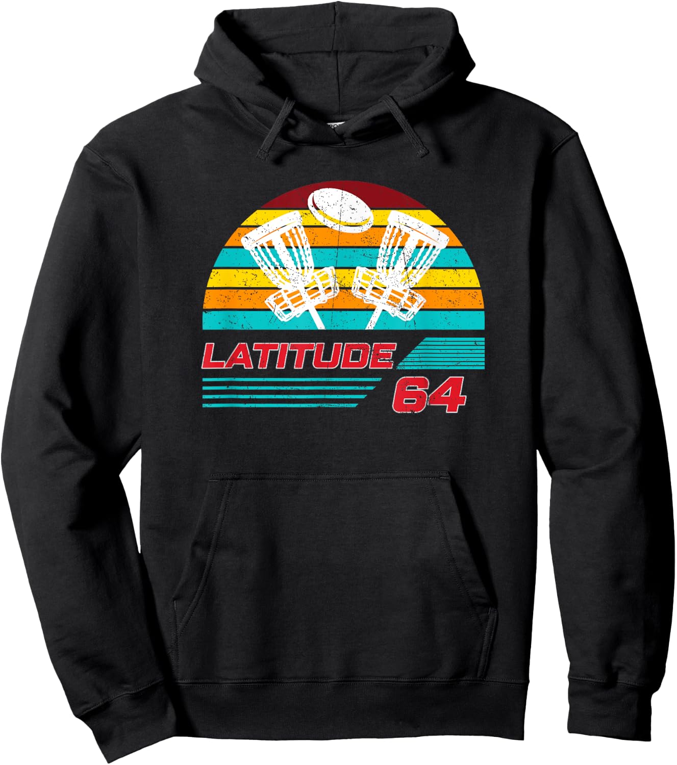 Latitude 64 Disc Golf Retro Vintage Men Women Hoodie - Hoodie | Black
