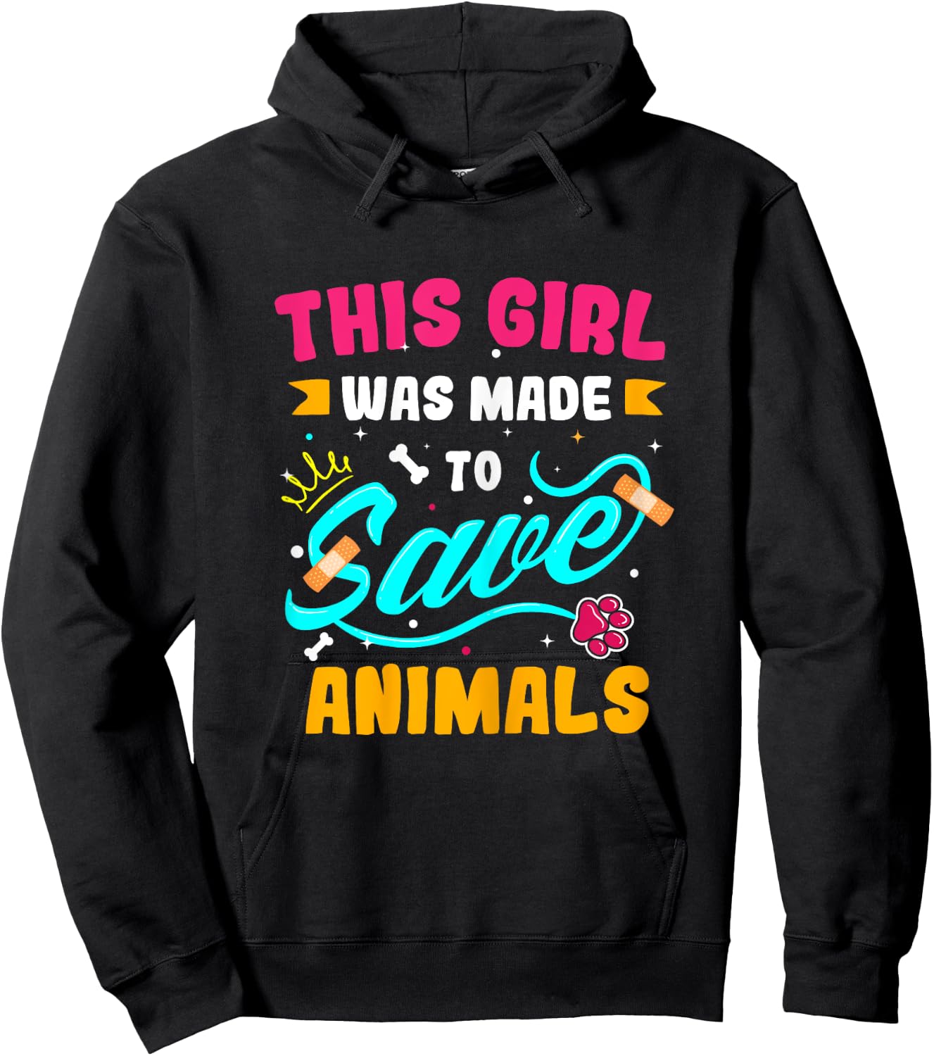 Future Veterinarian - This Girl Was Made To Save Animals Hoodie - Hoodie | Black