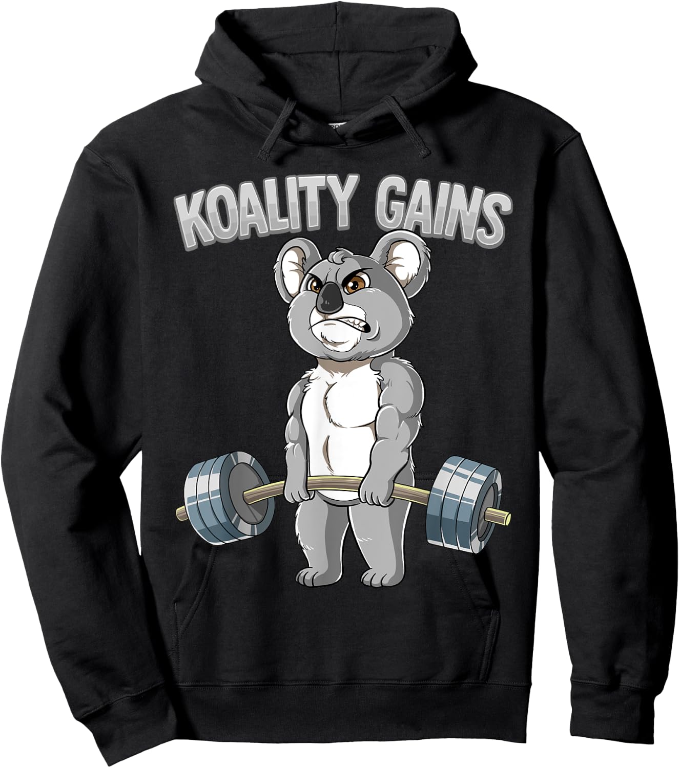 Koality Gains Koala Gym Bodybuilding Hoodie - Hoodie | Black