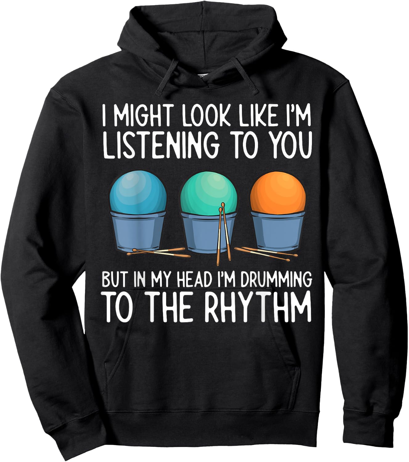 Cardio Drumming Gym Fitness Class Workout Hoodie - Hoodie | Black