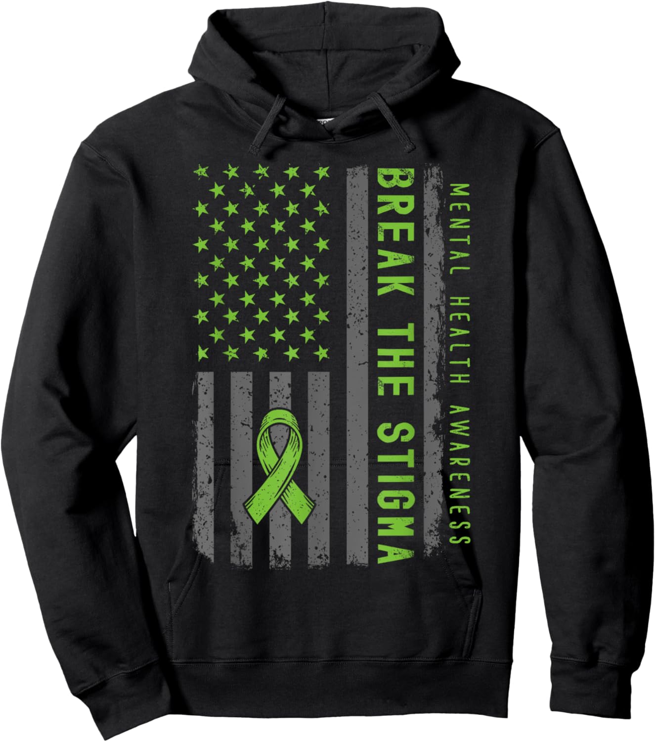 Mental Health Matters Fight Stigma Mental Health Awareness Hoodie - Hoodie | Black