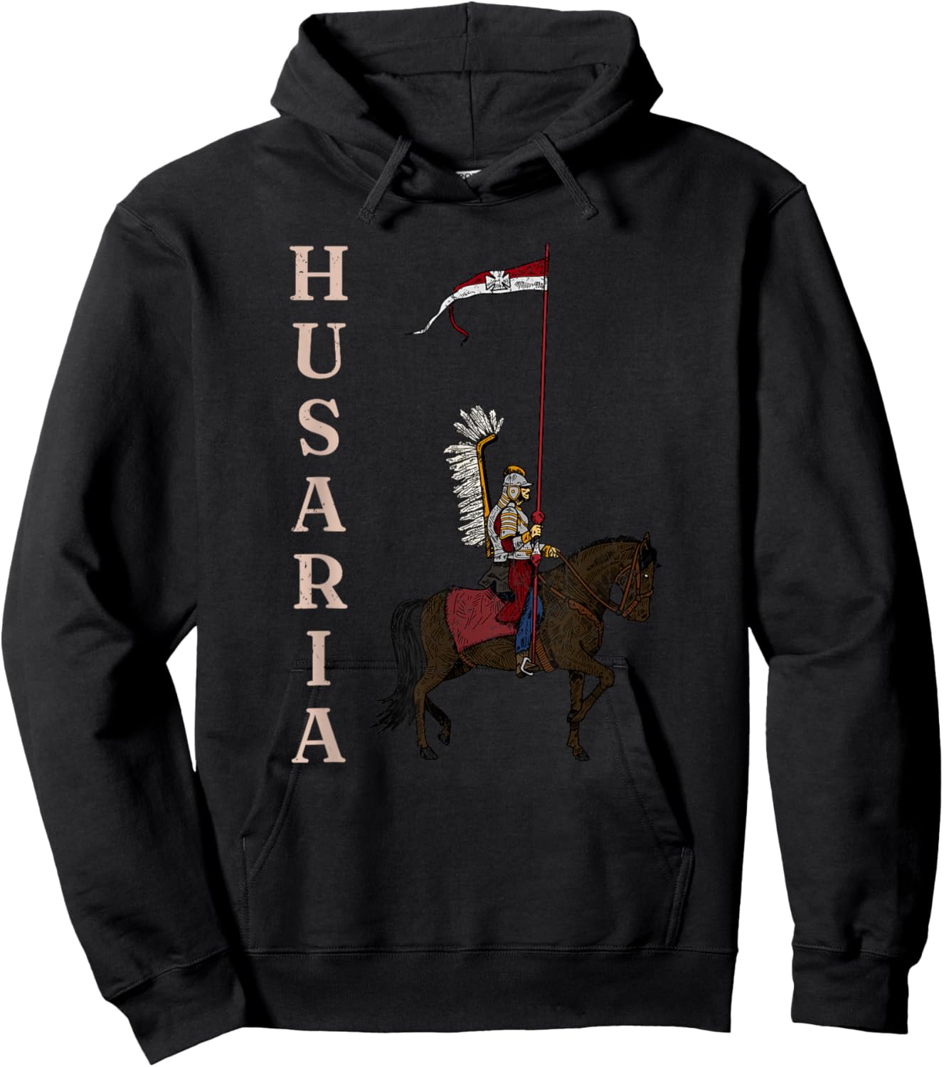 Poland husaria Polish winged hussars military Polska Krakow Hoodie - Hoodie | Black