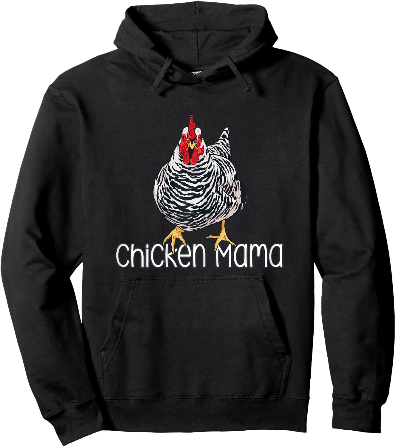 Chicken Mama Plymouth Rock Funny Hen Bird Lover Mom Hoodie - Hoodie | Black