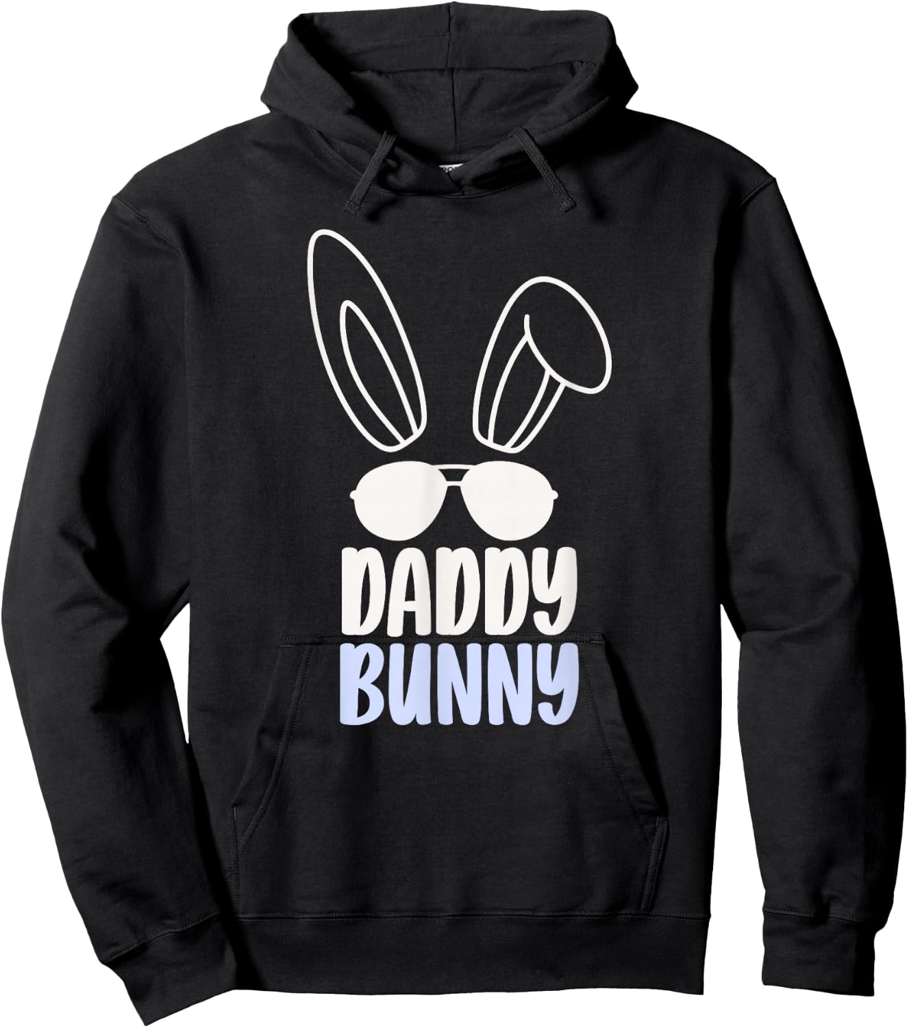 Daddy Bunny Happy Easter Egg Sayings Dad Father Papa Hoodie - Hoodie | Black