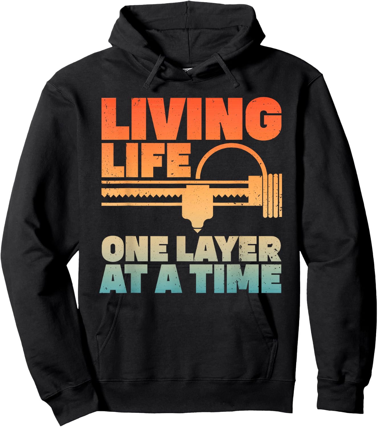Funny 3D Printing Art Women 3D Printer Lovers Geeks Hoodie - Hoodie | Black