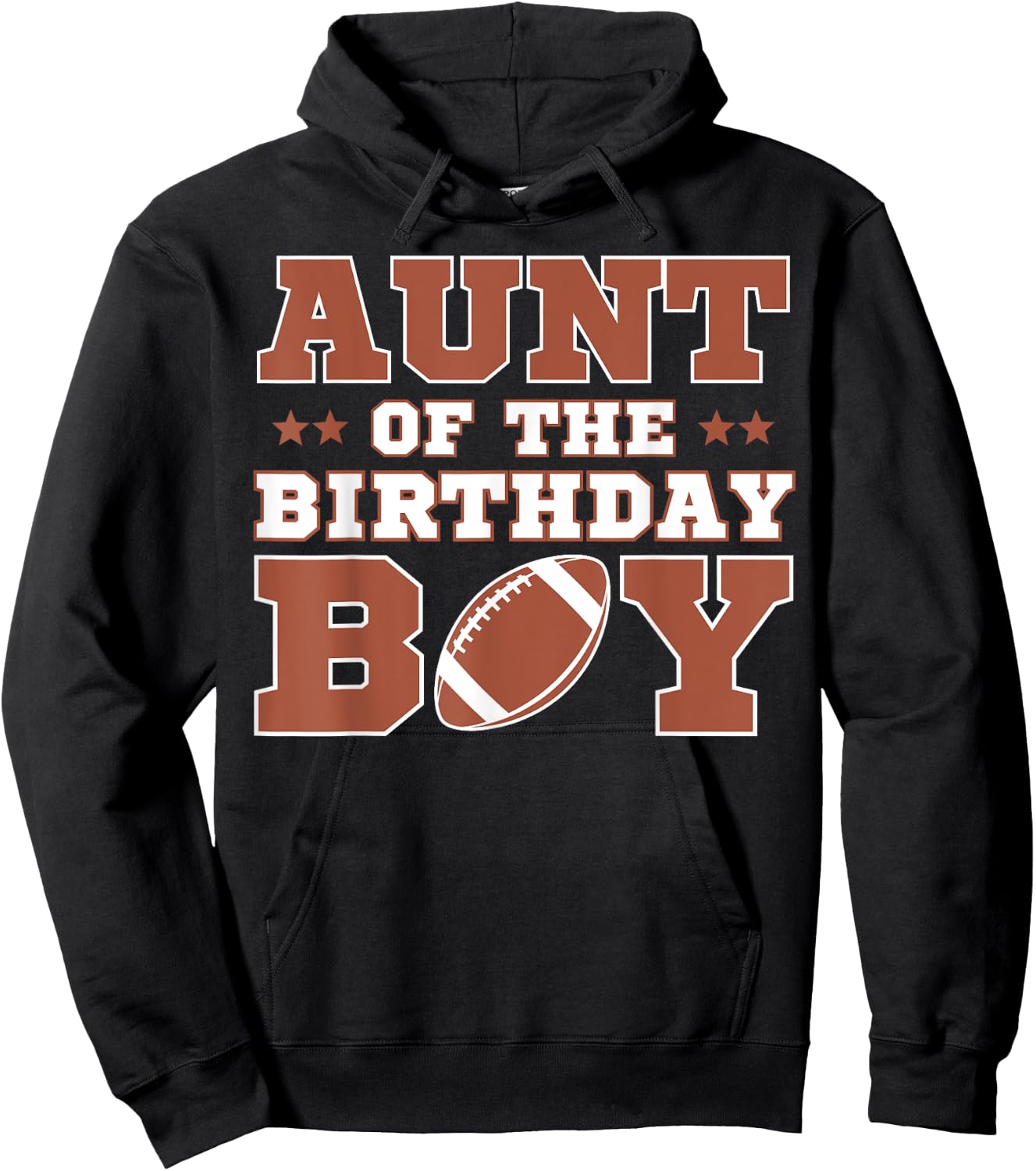Aunt Of The Birthday Boy Football Kids 1st Bday Party Lover Hoodie - Hoodie | Black