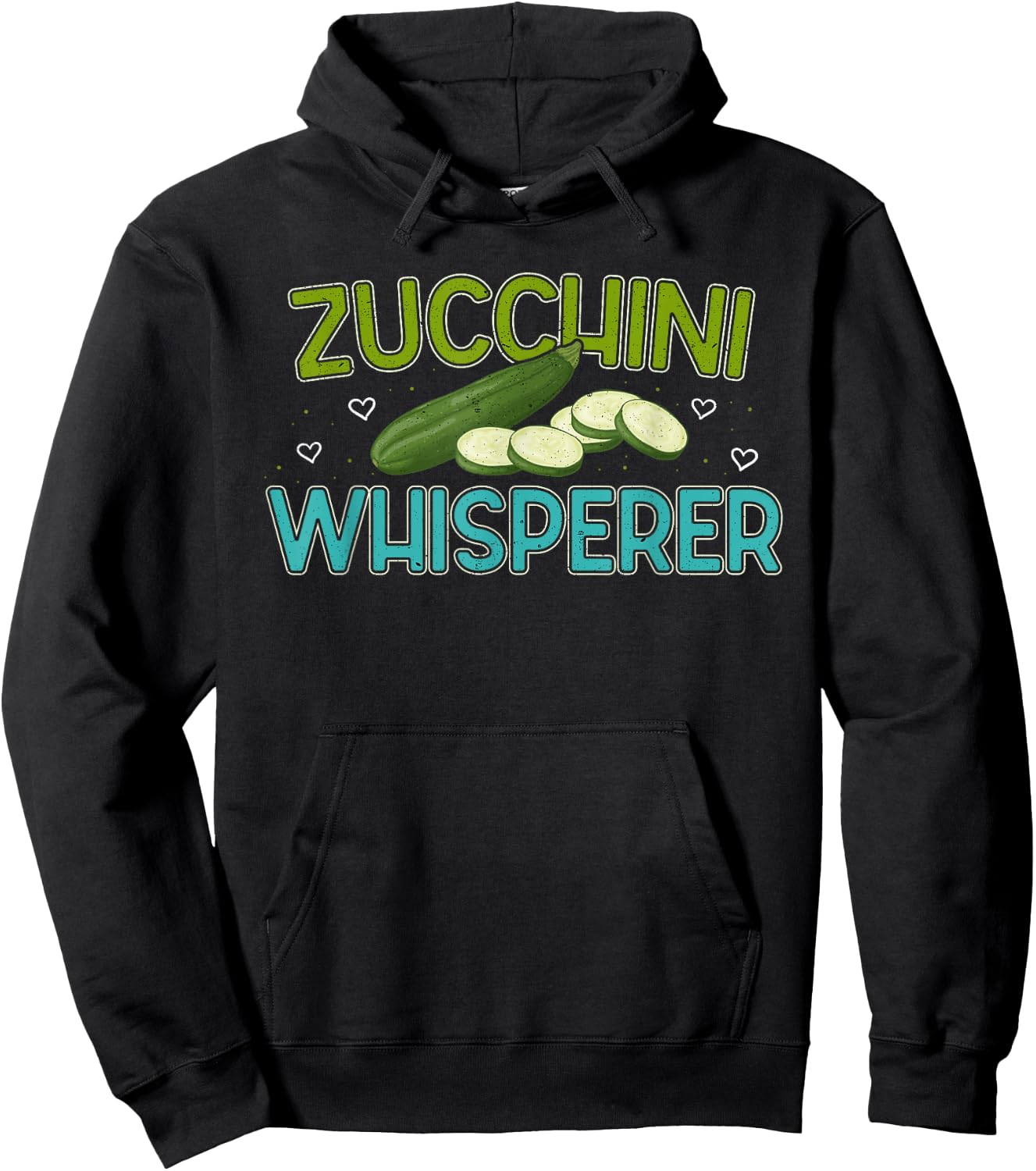Zucchini Whisperer Funny Veggie Vegetable Farmer Vegetarian Hoodie - Hoodie | Black