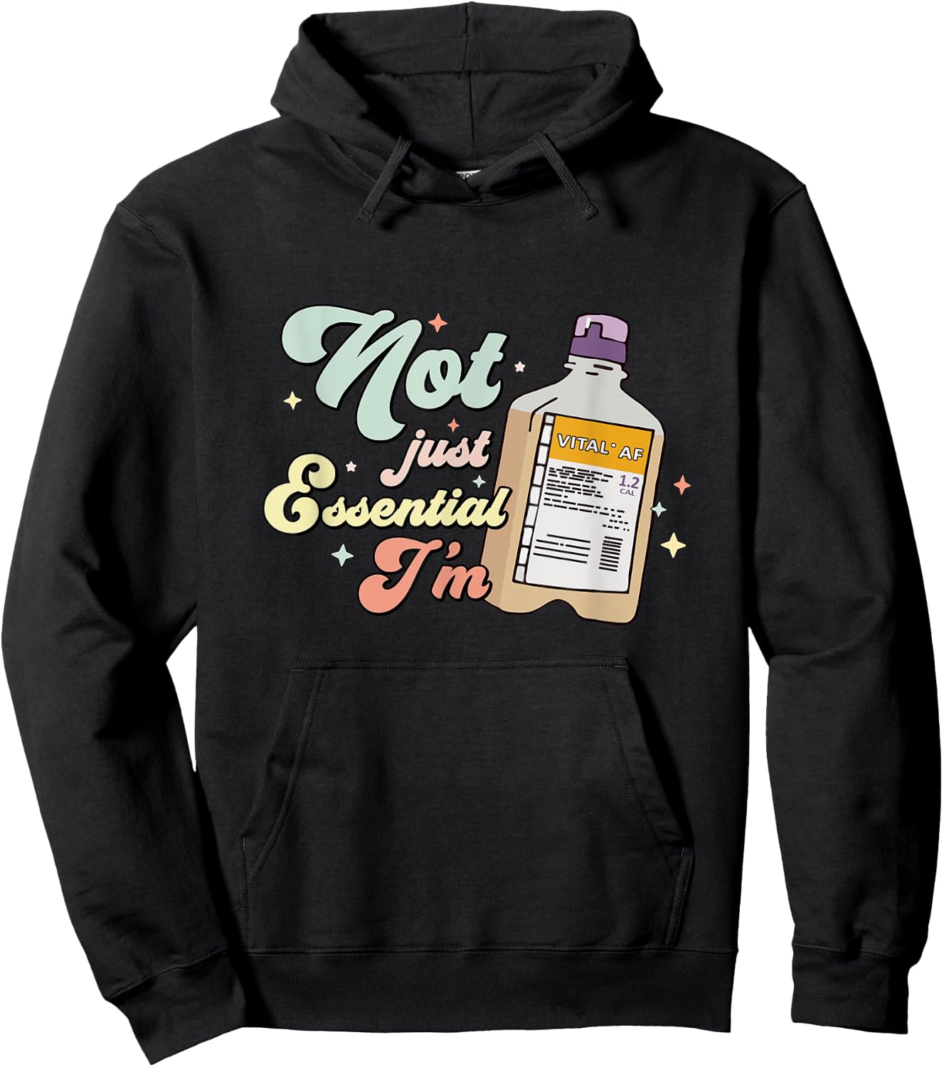 Vital AF Funny Nurse Dietician RD RN Critical Care Nursing Hoodie - Hoodie | Black