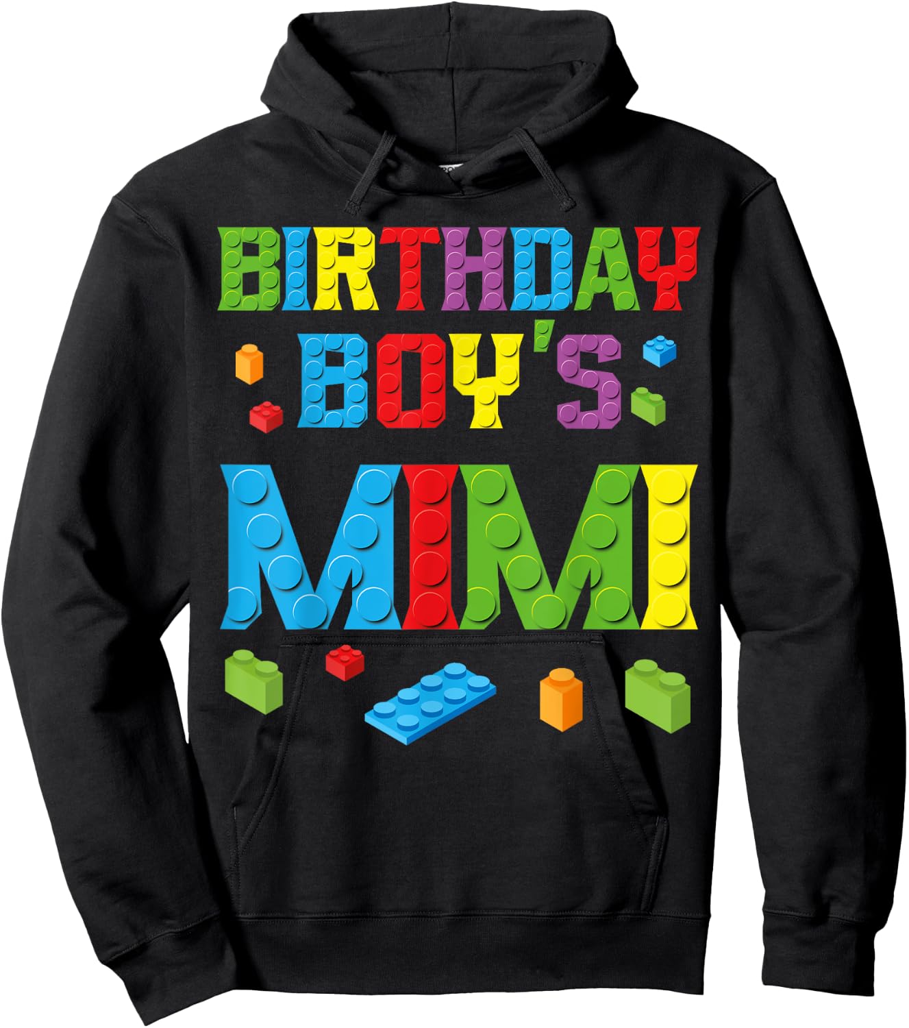 Master Builder Birthday Boy's Mimi Building Bricks Blocks Hoodie - Hoodie | Black