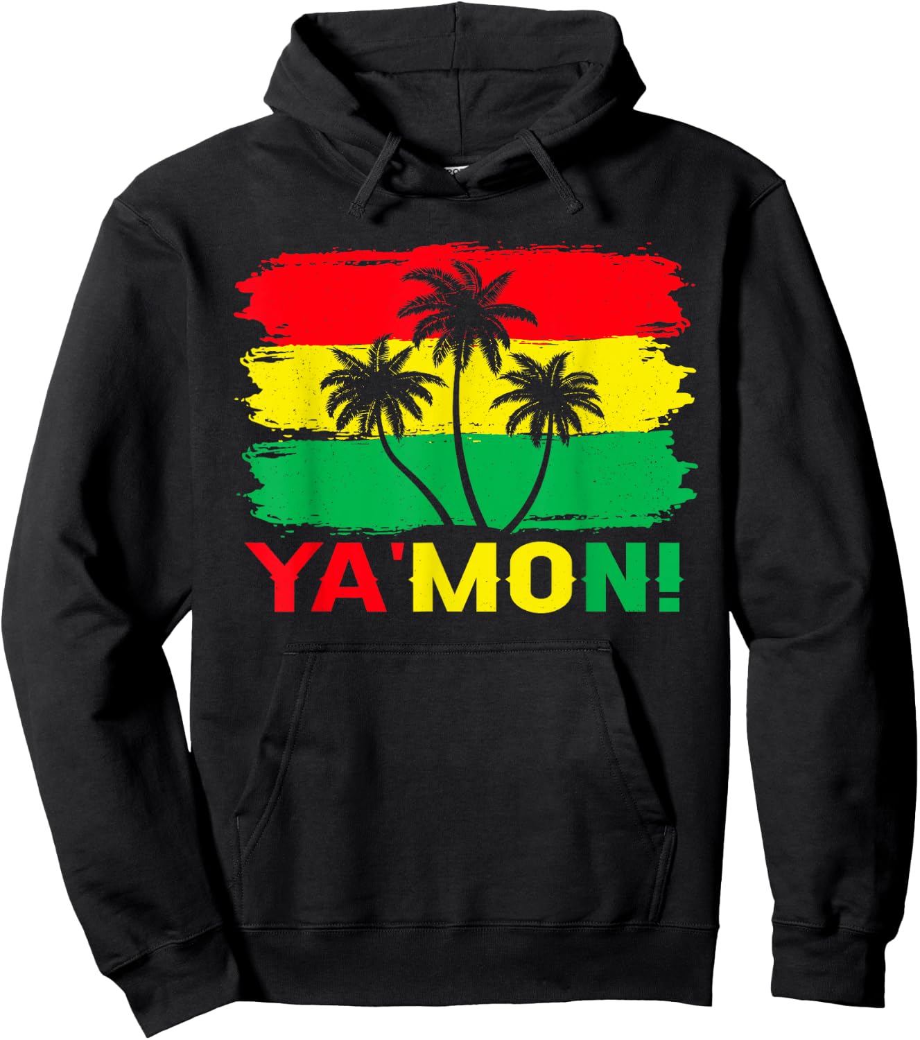 Ya Mon Jamaica Vacation Rasta Reggae Roots Hoodie - Hoodie | Black