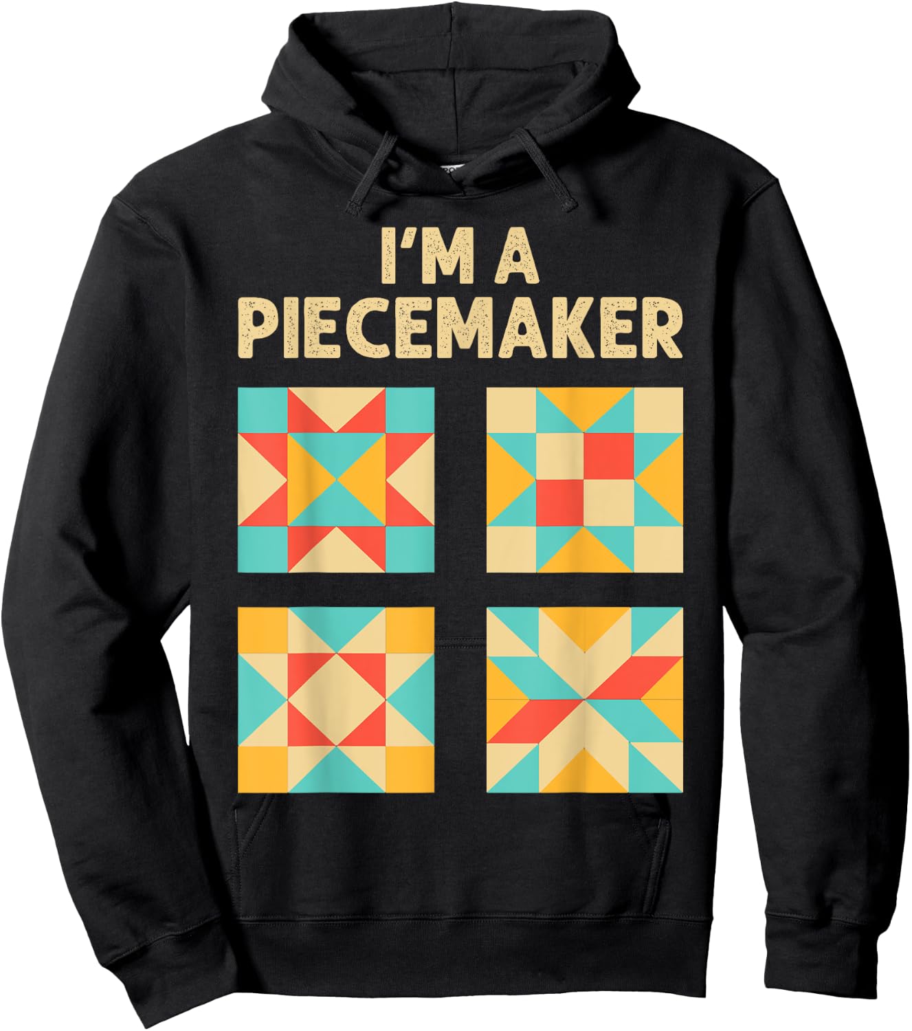 Funny Quilting Designs Girls Quilt Lover Knitting Hoodie - Hoodie | Black