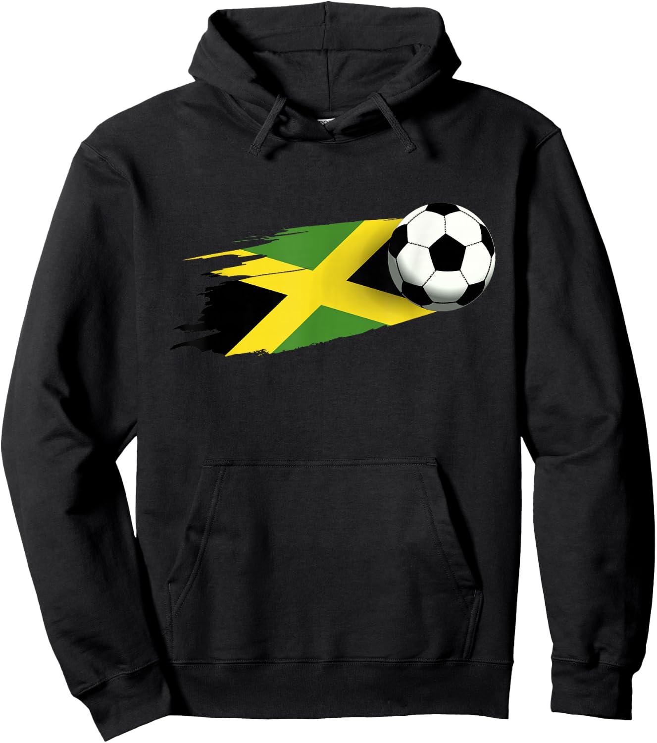 Jamaica Flag Jersey Jamaican Soccer Team Jamaican Hoodie - Hoodie | Black
