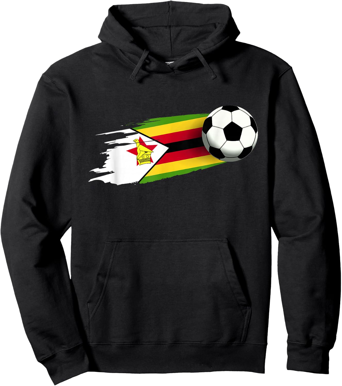 Zimbabwe Flag Jersey Zimbabwe Soccer Team Zimbabwe Hoodie - Hoodie | Black