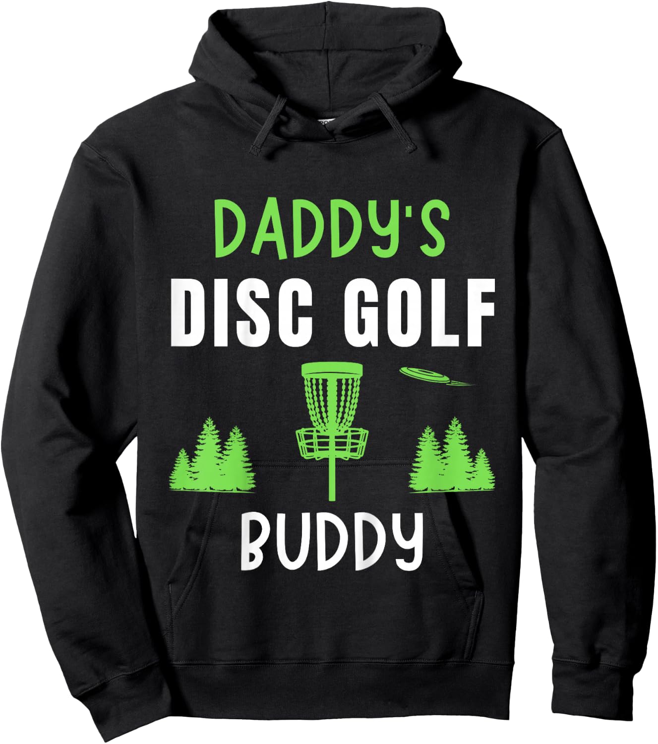 Kids Daddy's Disc Golf Boy Girl Frisbee Golfing Disc Golf Hoodie - Hoodie | Black