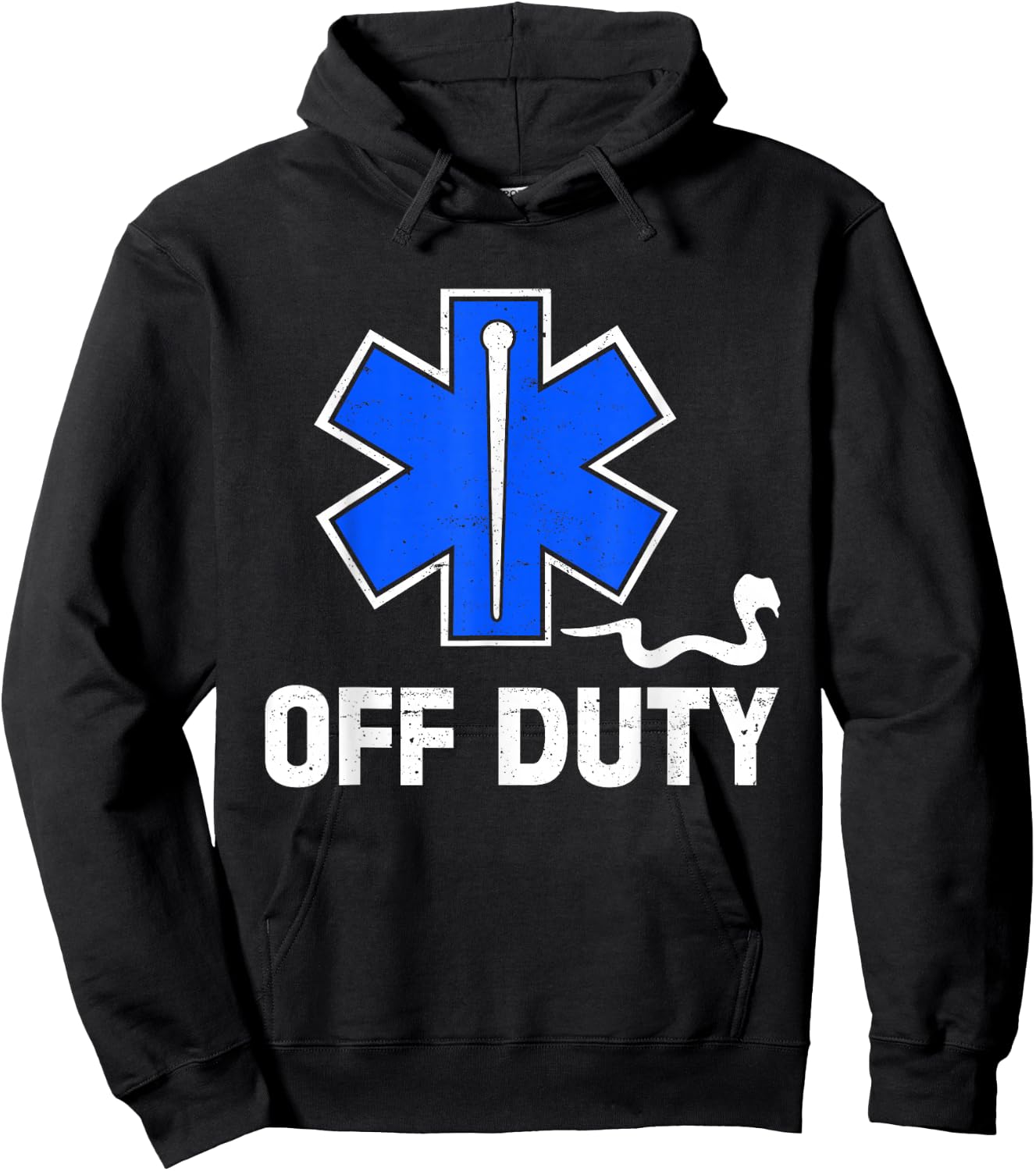 Off Duty Paramedic Medic Emergency First Responder Funny EMT Hoodie - Hoodie | Black