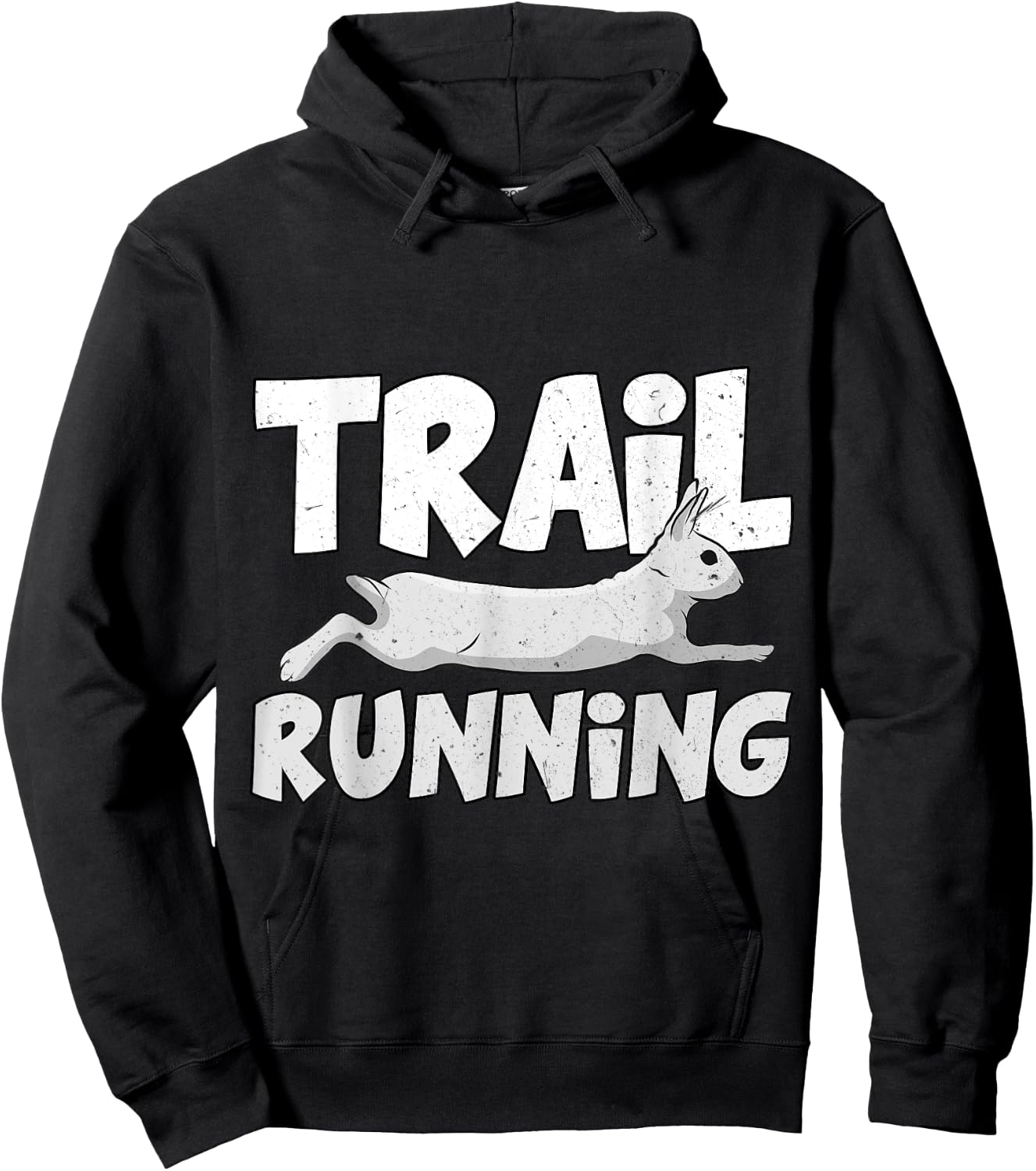 Trail Running Jogging Run Outdoor Sports Rabbit Bunny Hoodie - Hoodie | Black
