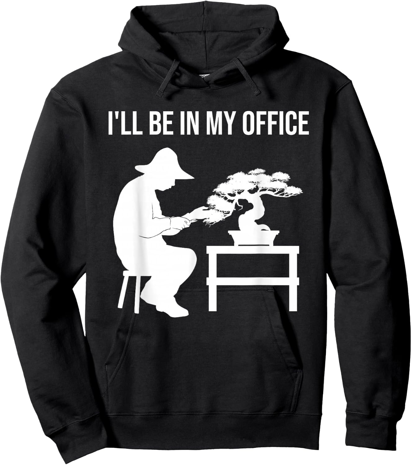 Funny Bonsai Tree Design Women Japanese Gardening Hoodie - Hoodie | Black