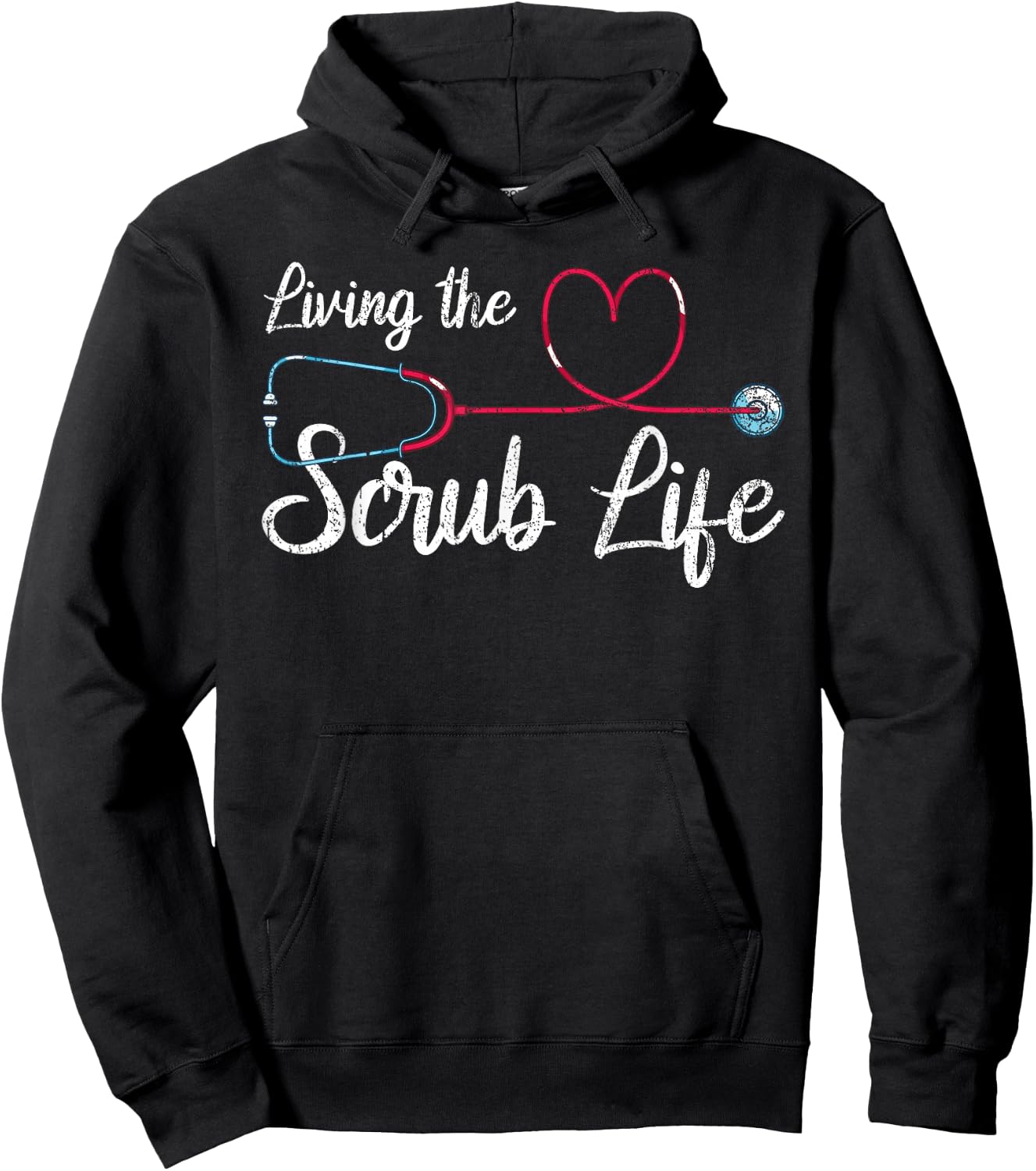 Ich lebe das Krankenschwester Leben Stethoscope Nursing Hoodie - Hoodie | Black