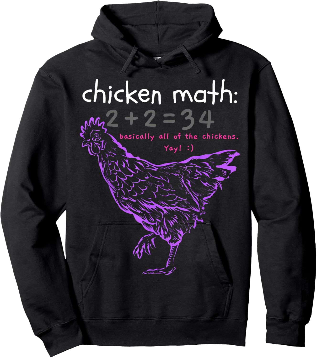Funny Chicken Math Hoodie - Hoodie | Black