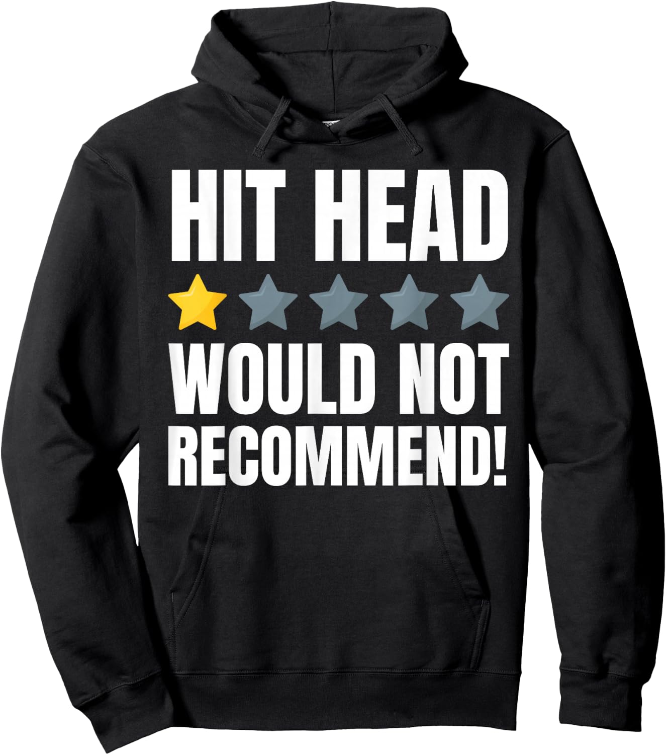 Hit Head Funny Concussion And Head Injury Recovery Hoodie - Hoodie | Black