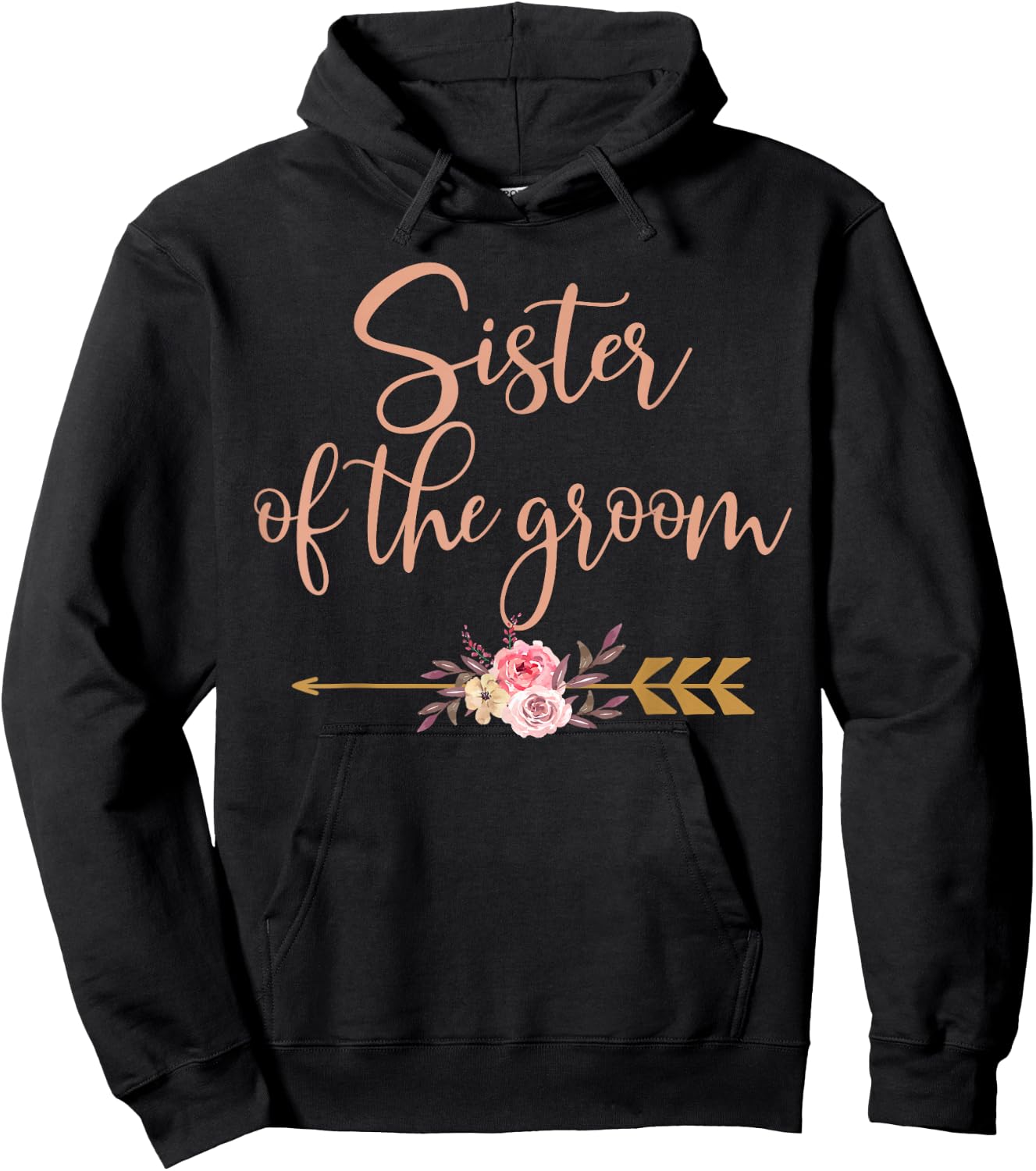 Sister of The Groom Bridal Shower Gift Wedding Party Hoodie - Hoodie | Black
