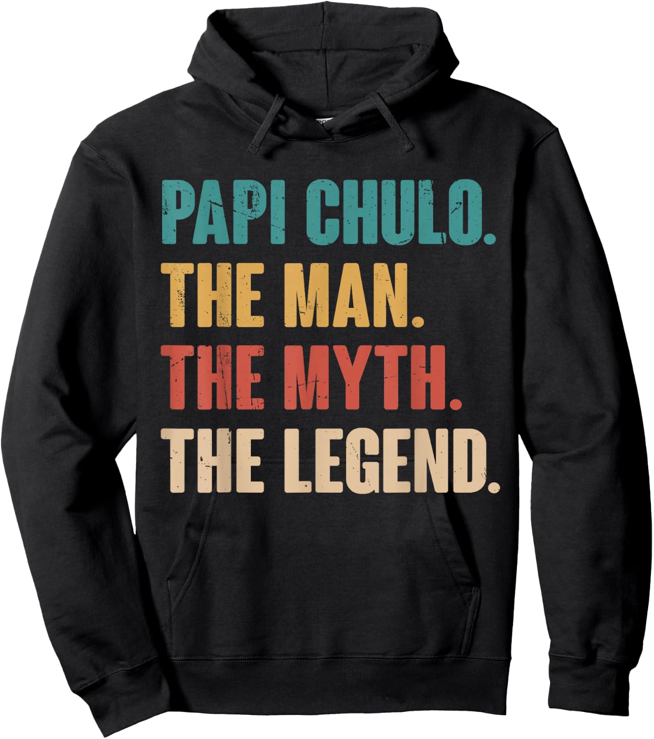 Papi Chulo The Man The Myth The Legend Gift Papi Chulo Hoodie - Hoodie | Black