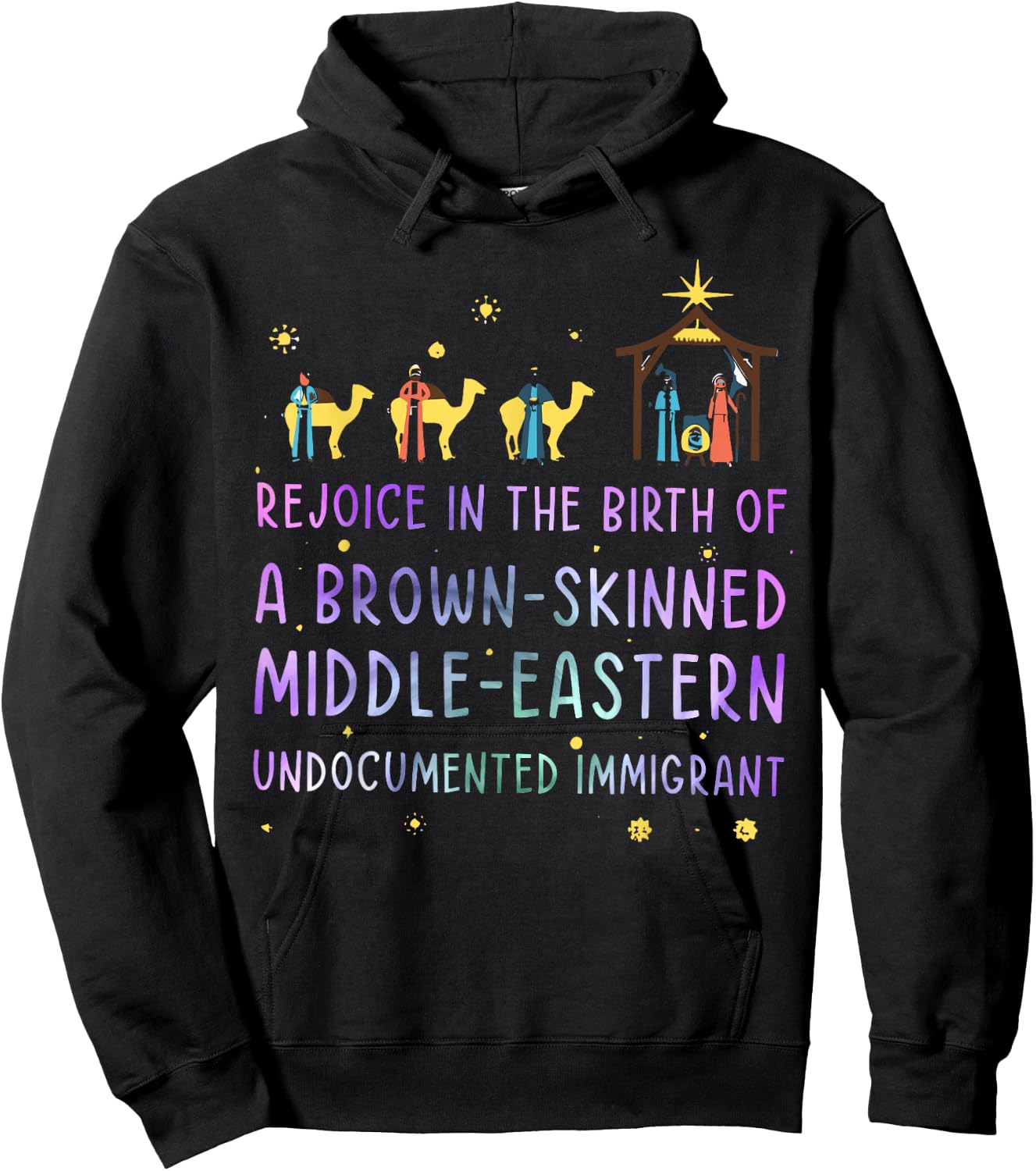 Rejoice In The Birth Of A Brown Skinned Middle Eastern Hoodie - Hoodie | Black