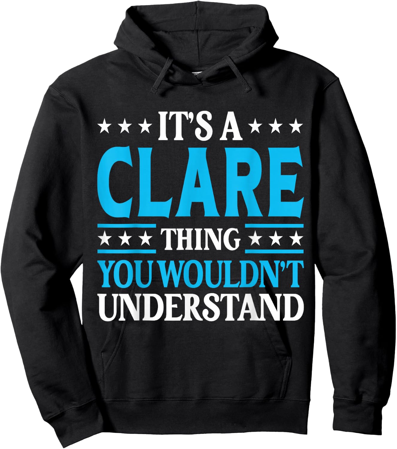 It's A Clare Thing Wouldn't Understand Girl Name Clare Hoodie - Hoodie | Black