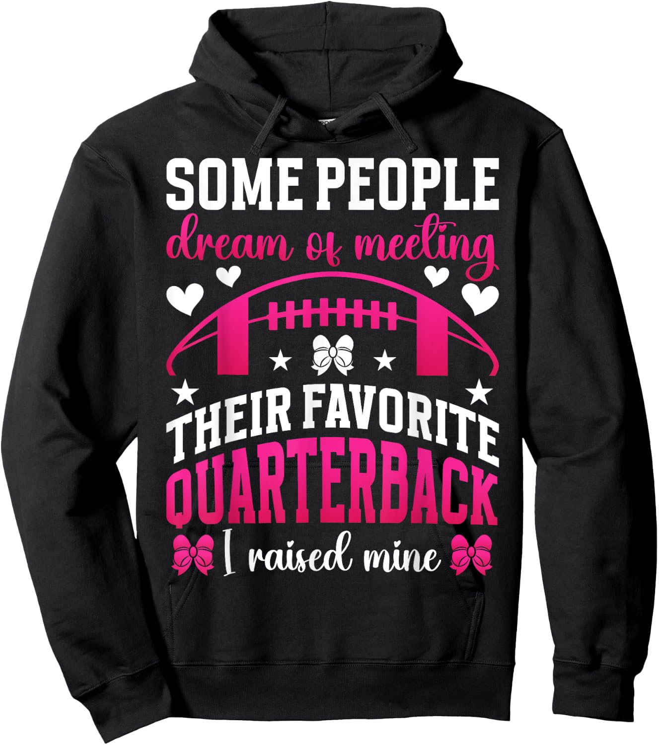 Favorite Quarterback Mom Of A Football Quarterback Mother Hoodie - Hoodie | Black