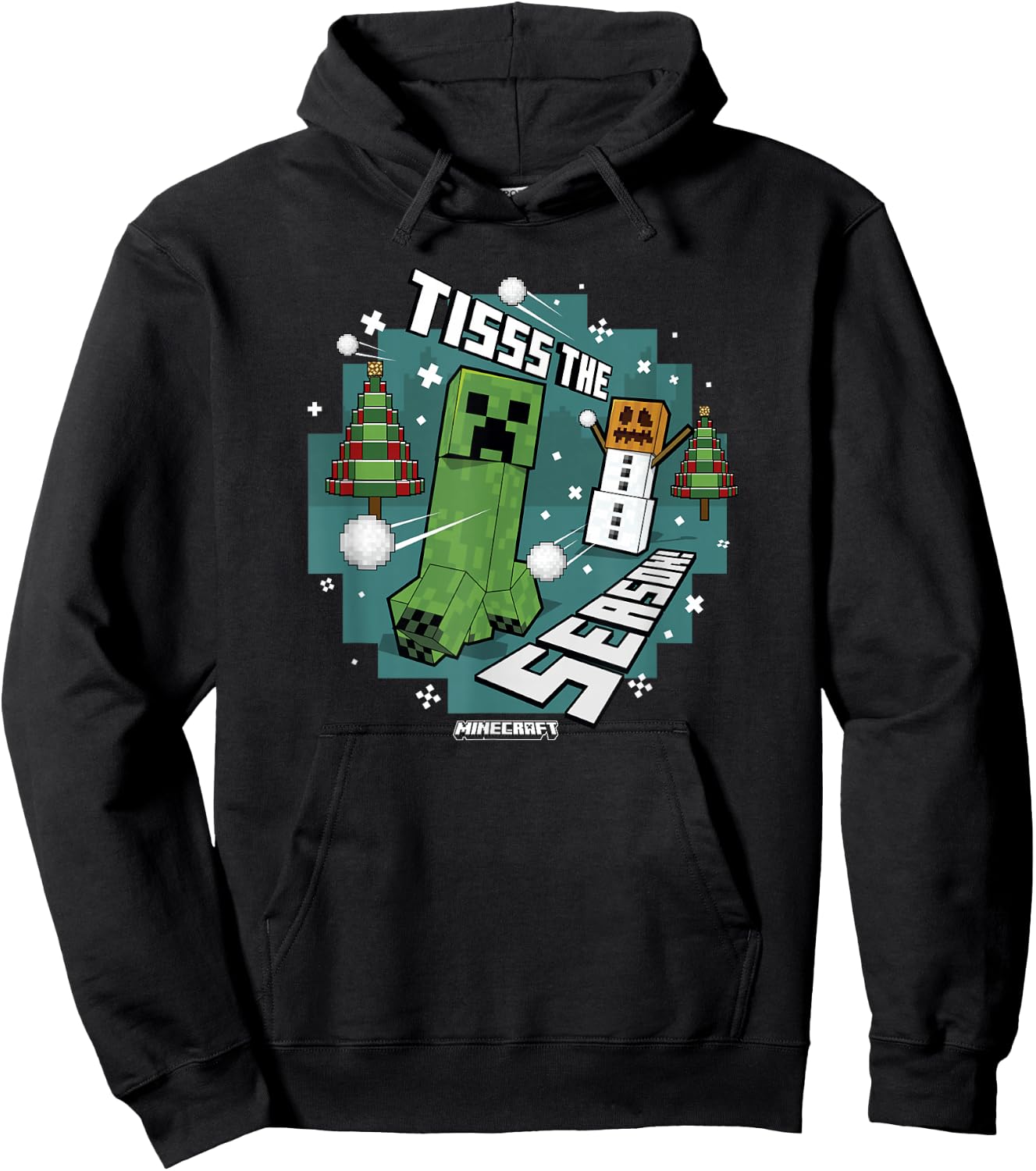 Minecraft Christmas Tisss The Season Hoodie - Hoodie | Black