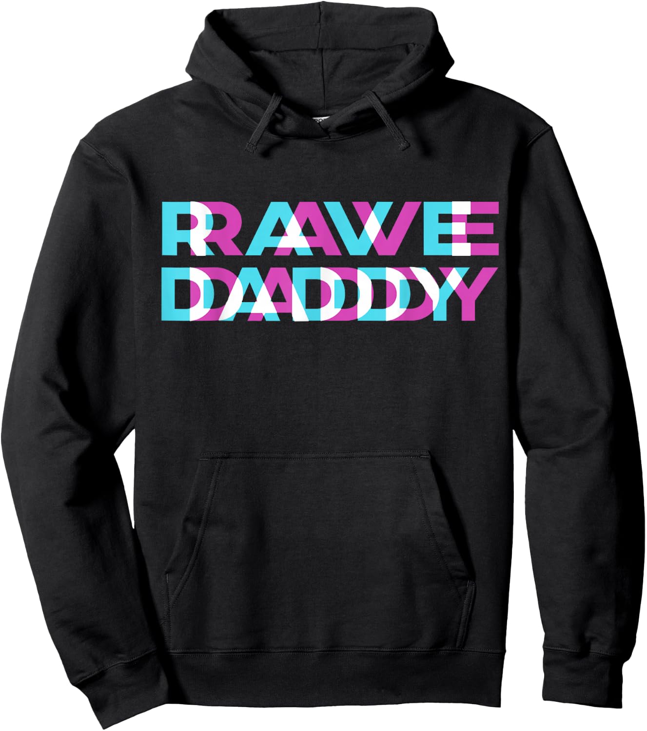 Rave EDM Daddy Music Festival Father Optical Trippy Illusion Hoodie - Hoodie | Black