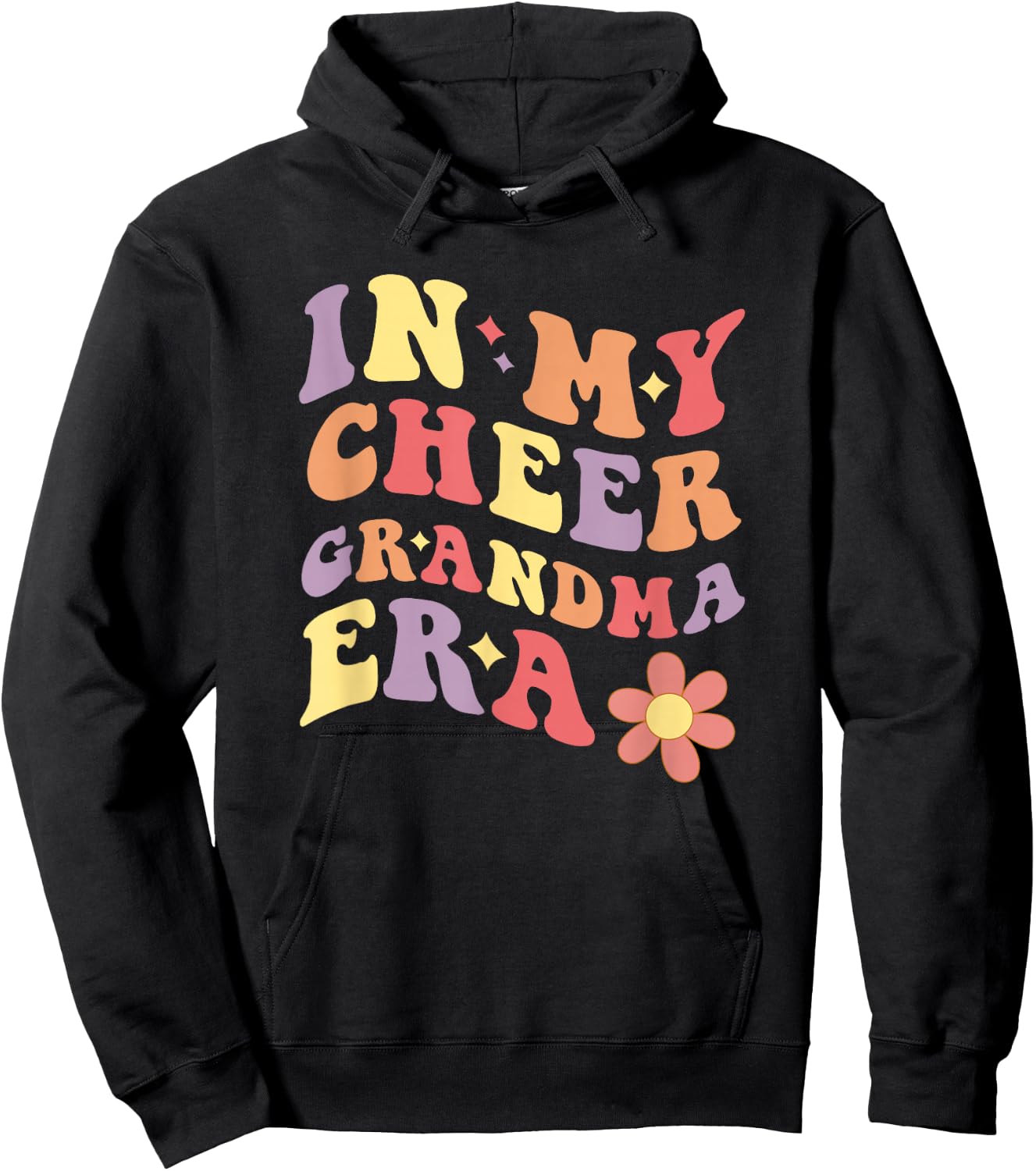 In My Cheer Grandma Era Cheerleader Grandmother Hoodie - Hoodie | Black