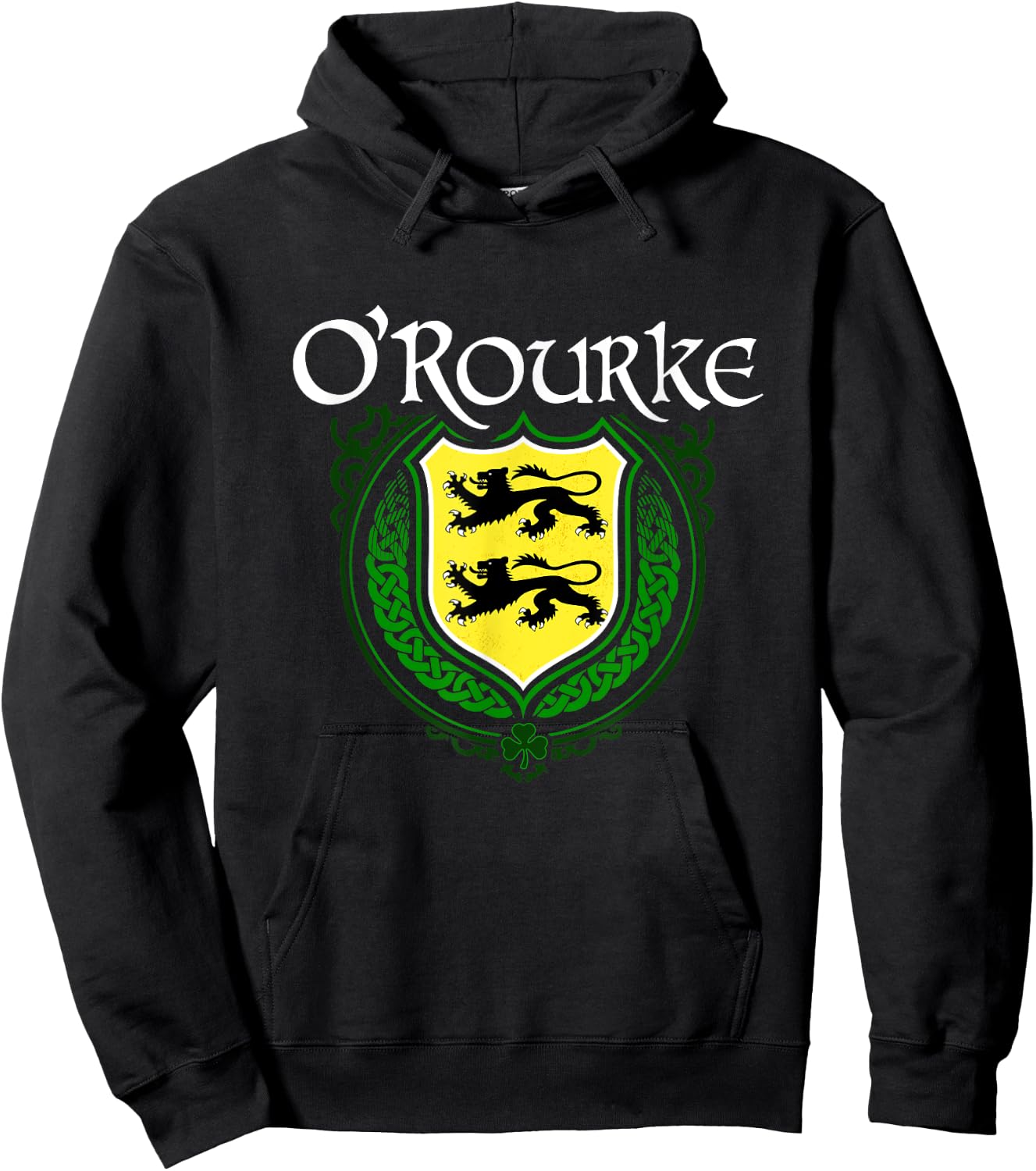 O'Rourke Surname Irish Clan Tartan Badge Ireland Hoodie - Hoodie | Black