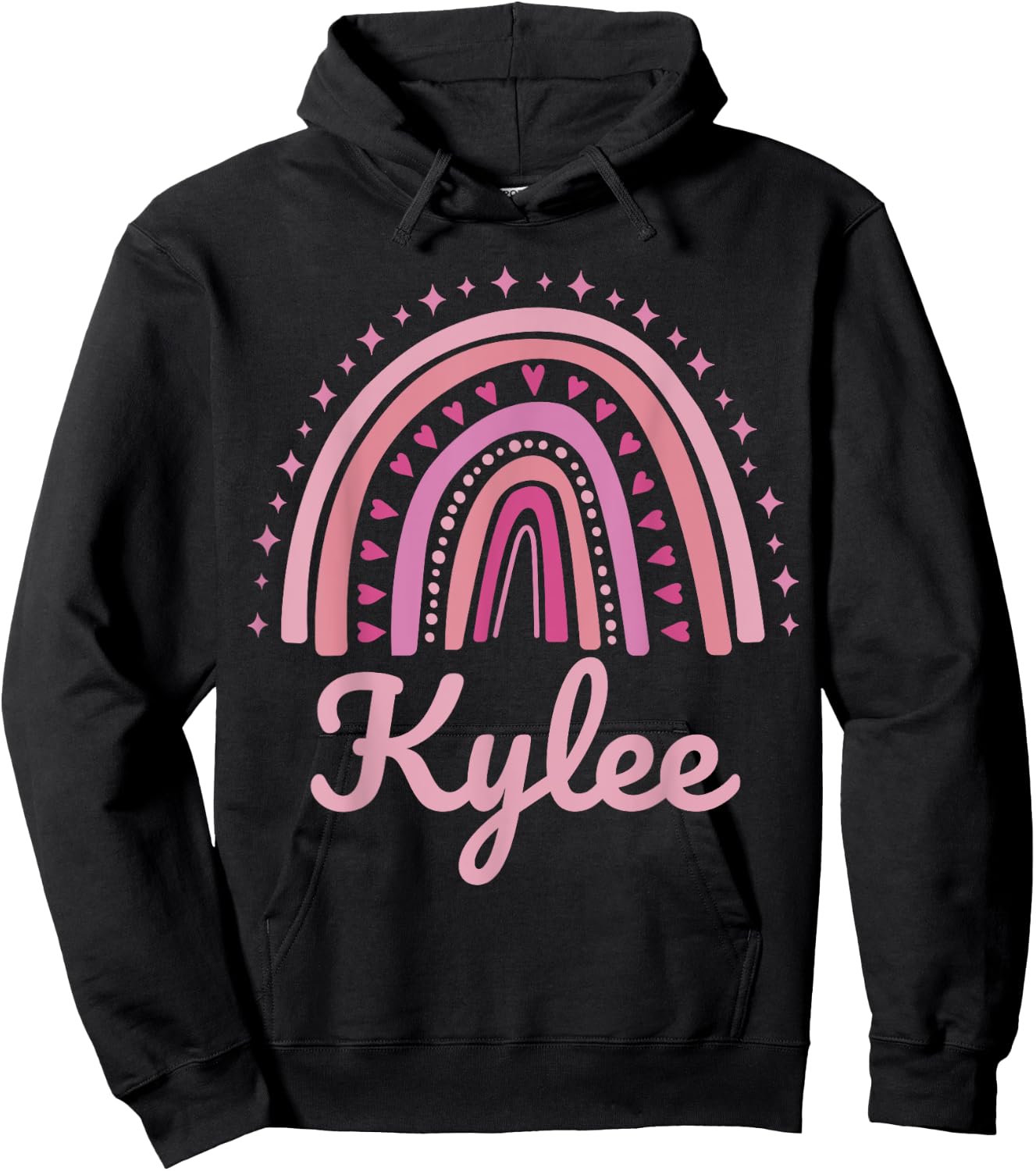 Kylee Name Personalized Funny Women Pink Rainbow Kylee Hoodie - Hoodie | Black