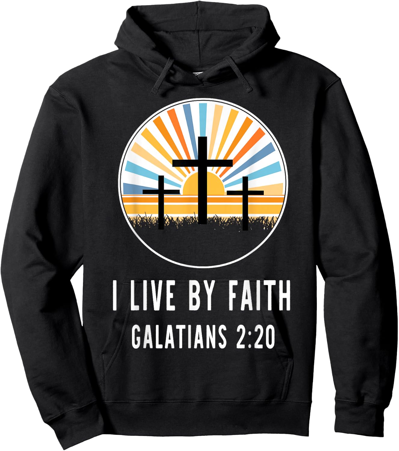 I Live Faith Galatians 2 20 Hoodie - Hoodie | Black