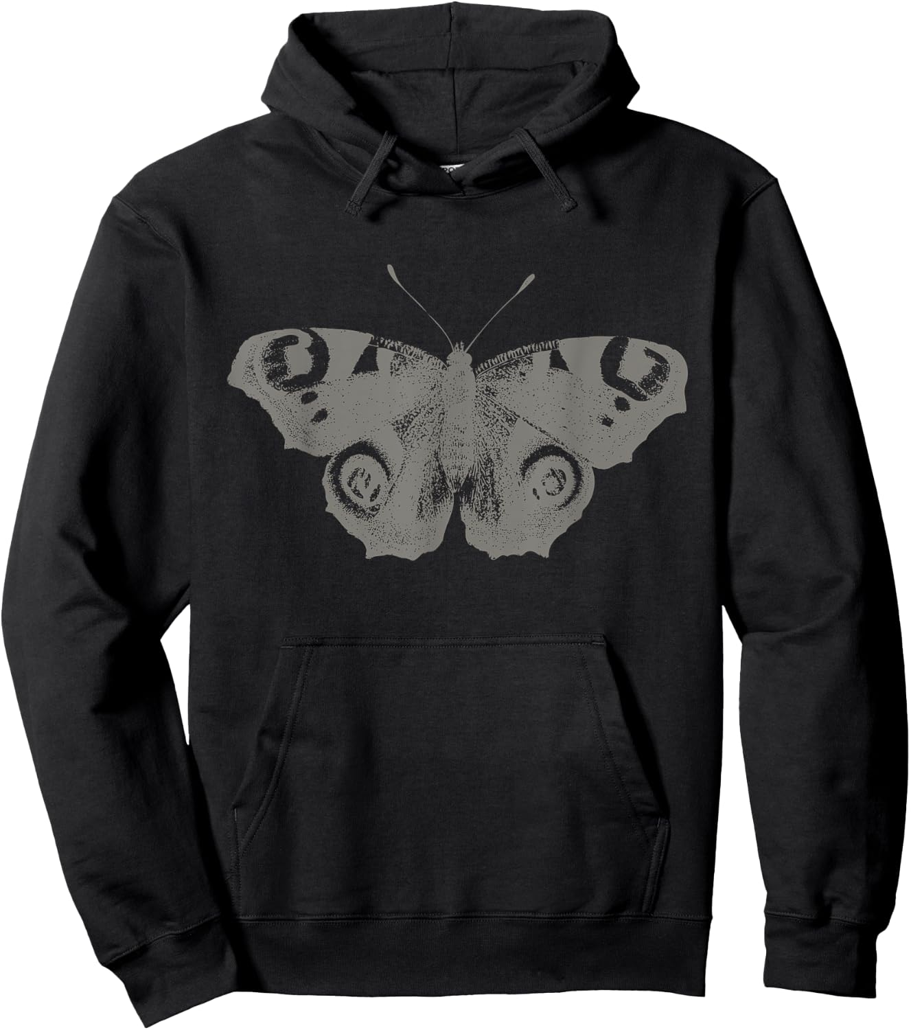 Vintage Butterfly Graphic Hoodie - Hoodie | Black