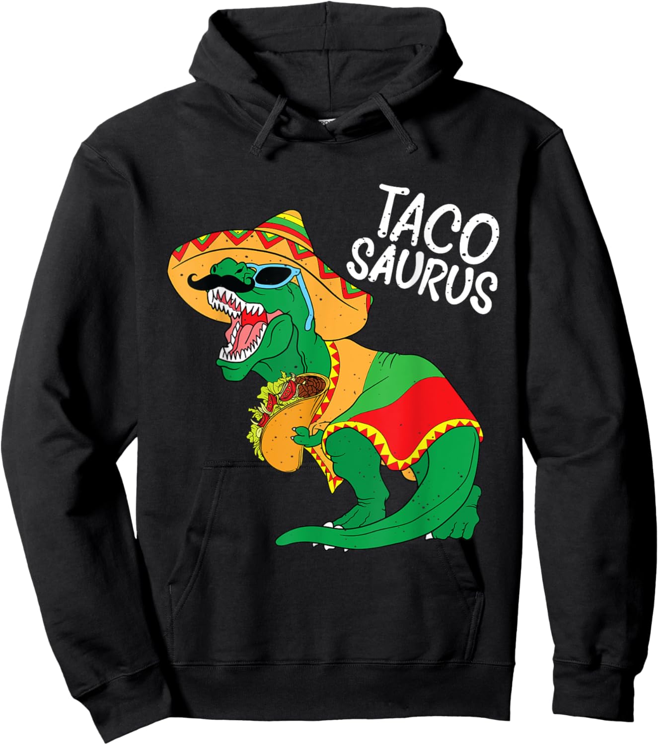 Tacosaurus Taco Dino Trex Cinco De Mayo Kids Toddler Boys Hoodie - Hoodie | Black