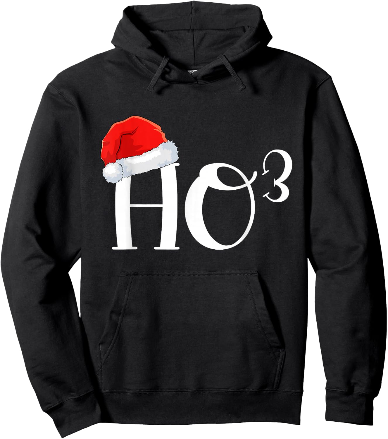 Funny Santa Ho Ho Ho To The Third Power Math Lover Christmas Hoodie - Hoodie | Black
