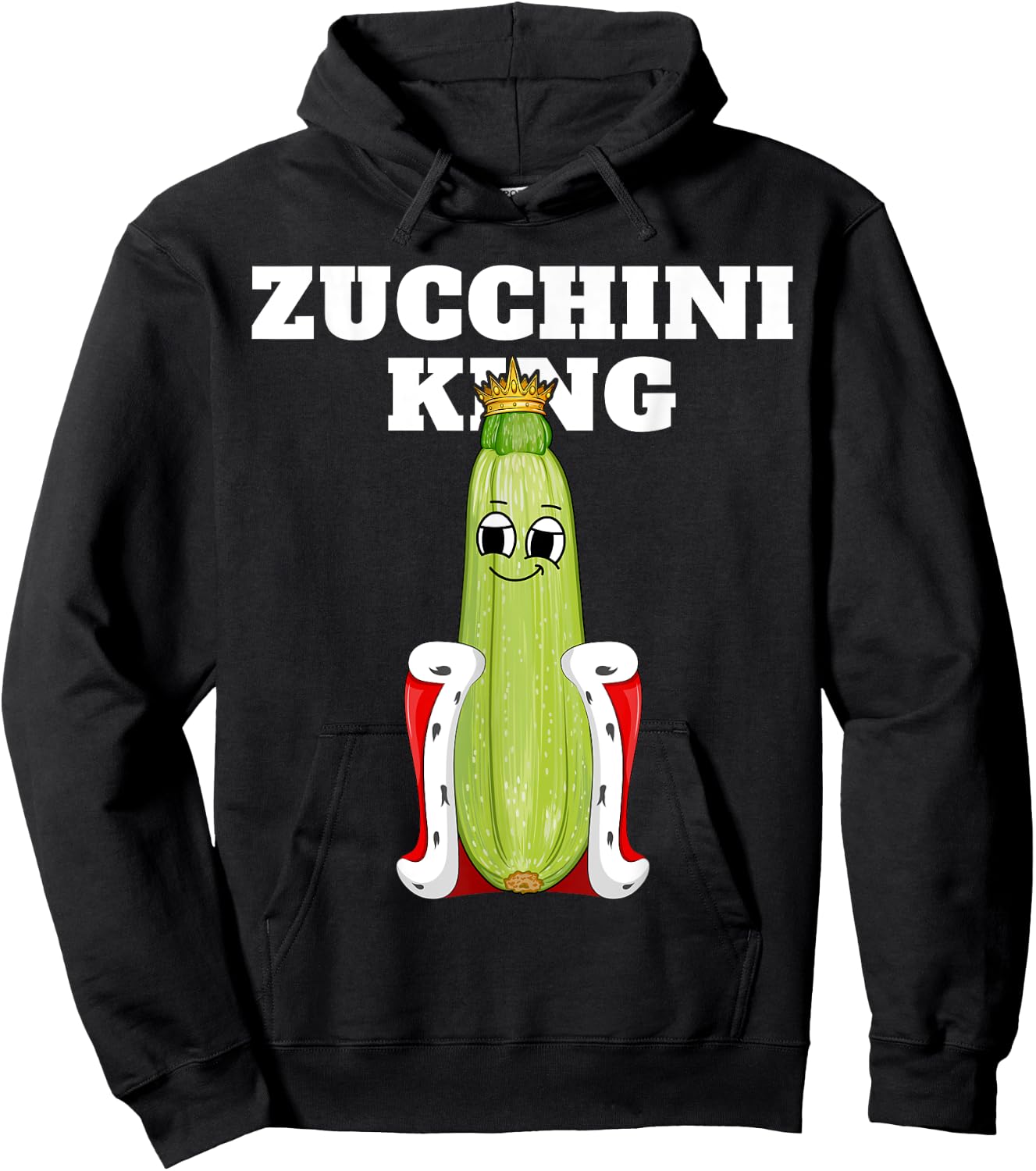 Zucchini King | Zucchini | Boys Zucchini Hoodie - Hoodie | Black