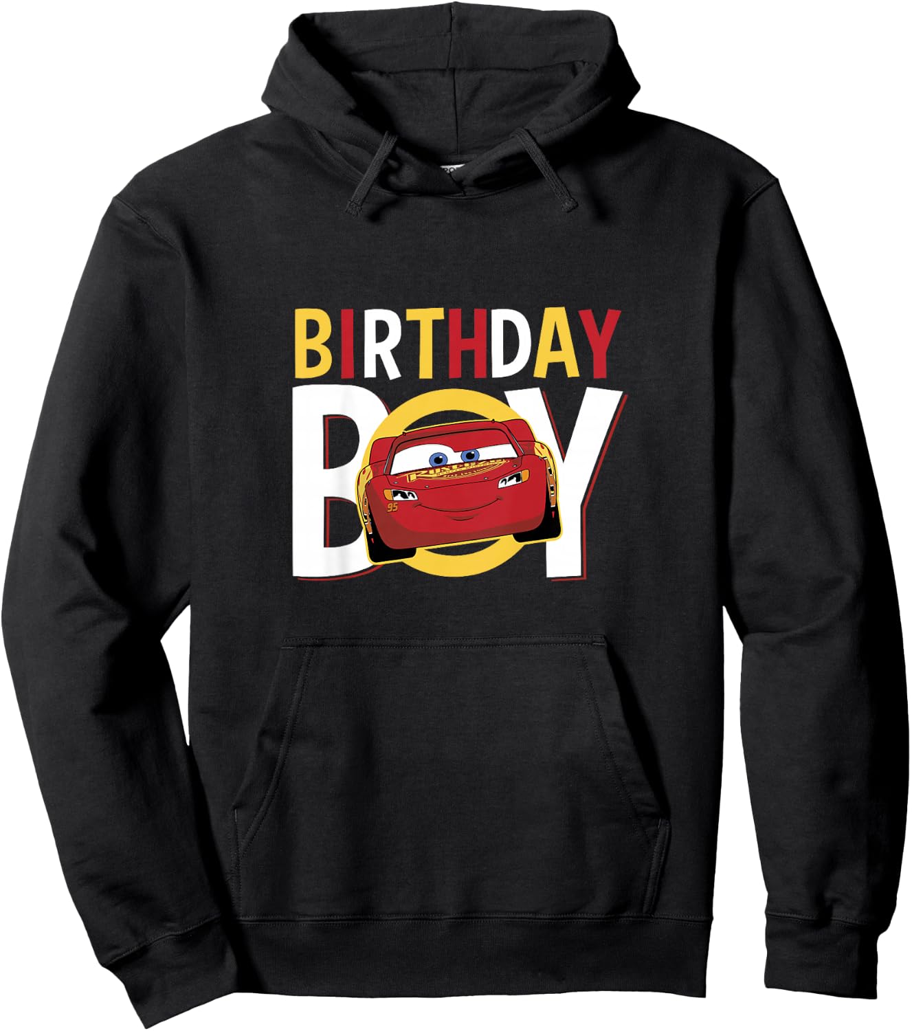 Kids Disney Pixar Cars Birthday Boy Lightning McQueen Youth Hoodie - Hoodie | Black