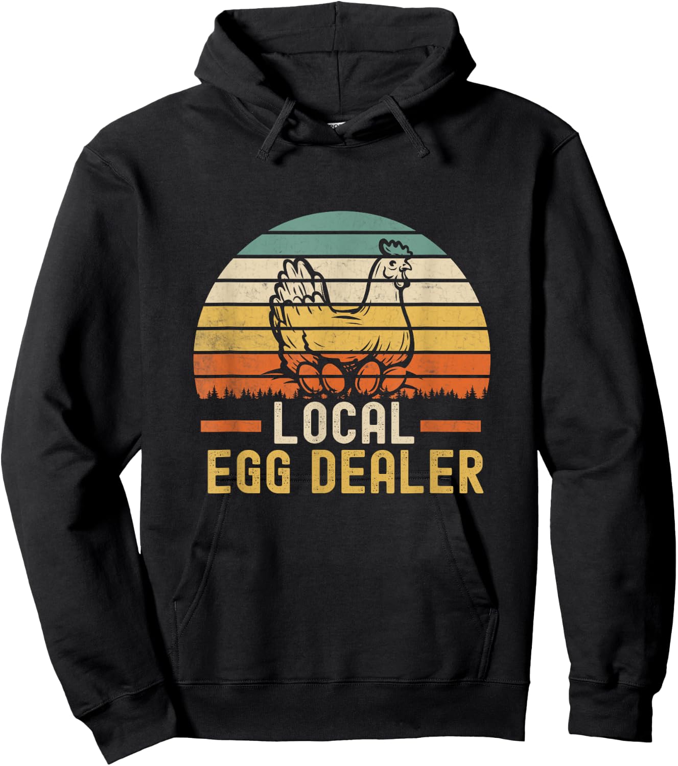 Local Egg Dealer Farm Funny Chicken Farmer Hoodie - Hoodie | Black
