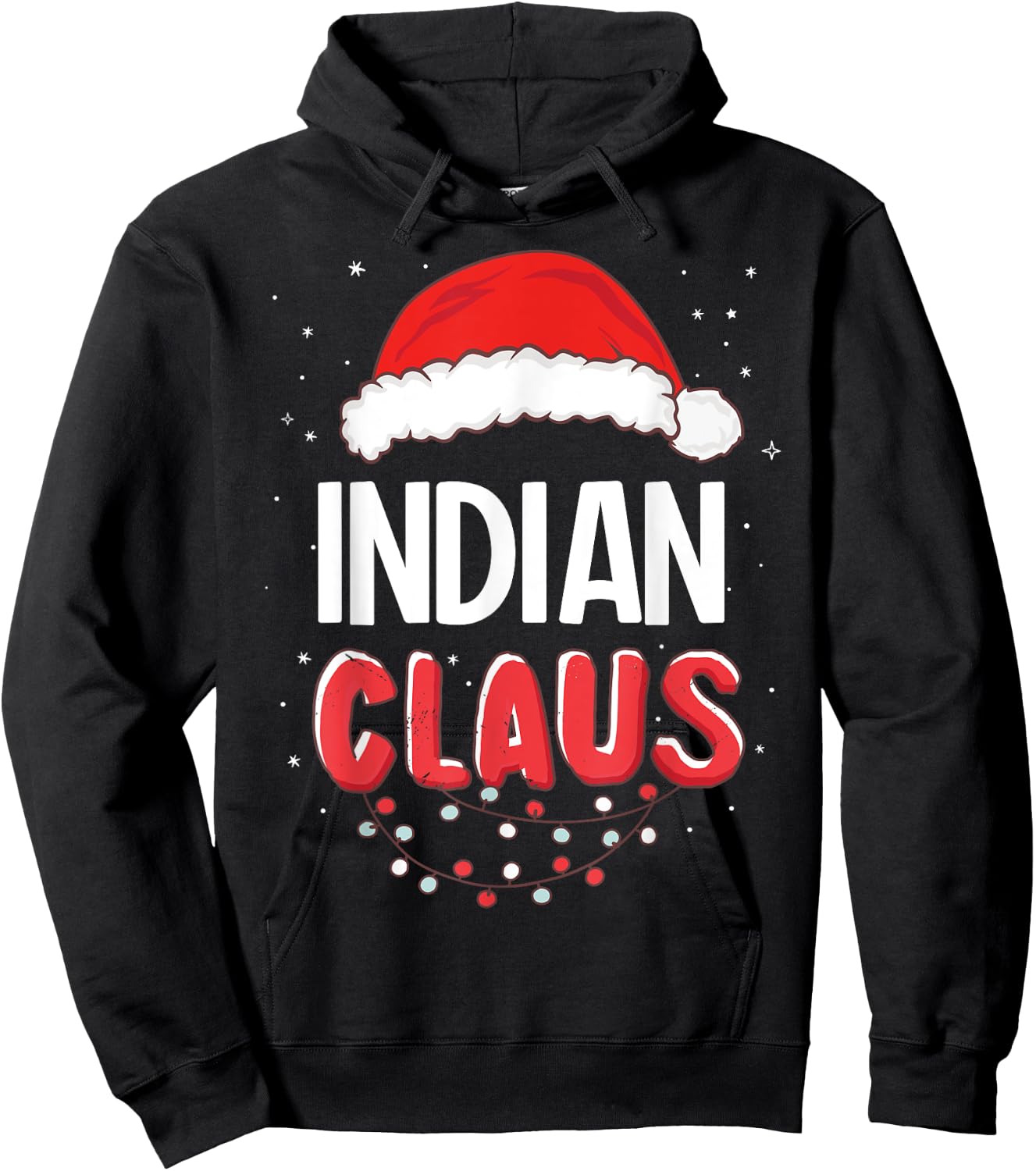Indian Santa Claus Christmas Matching Costume Hoodie - Hoodie | Black