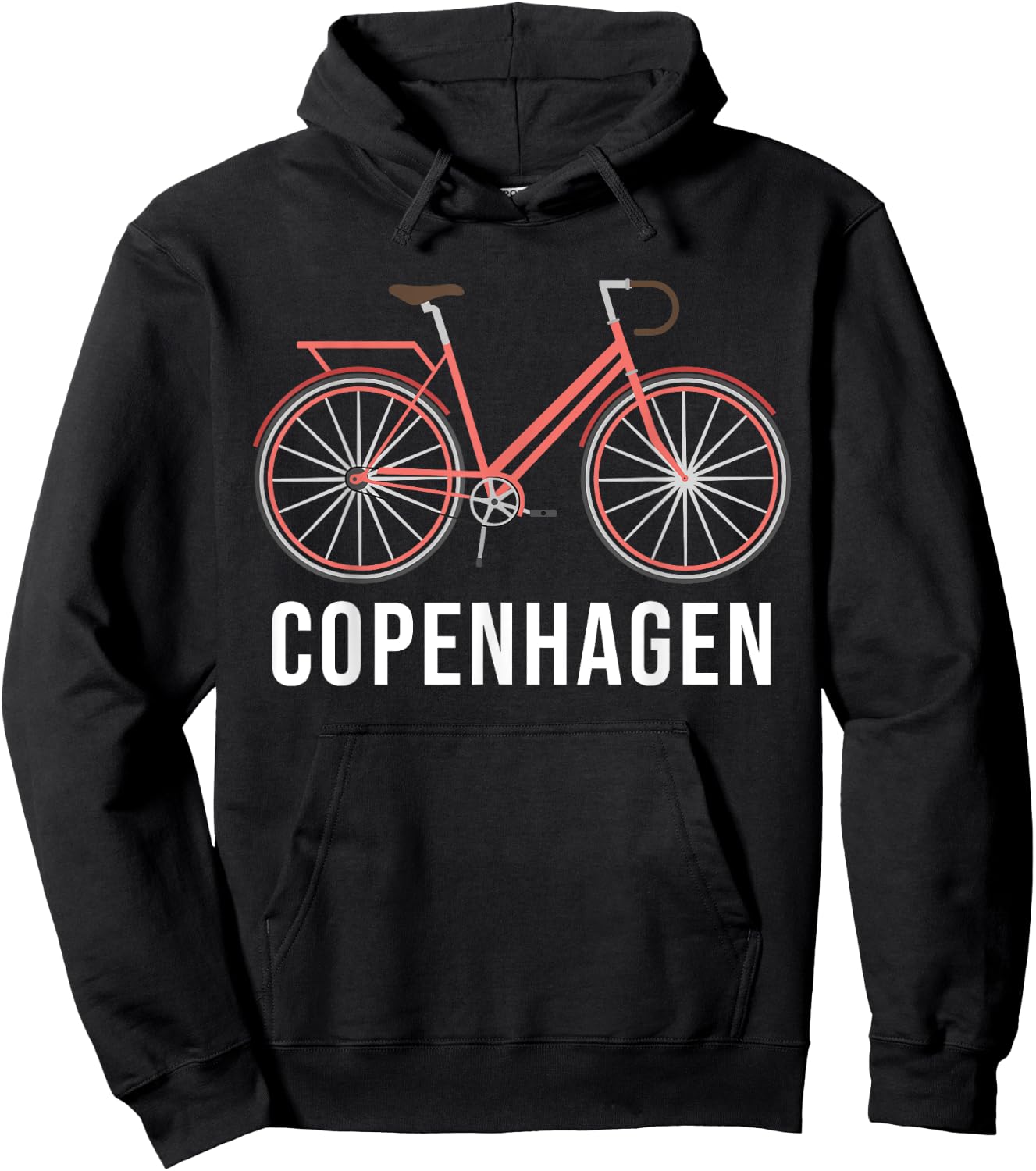 Denmark travel Copenhagen Bike design Souvenir Men Hoodie - Hoodie | Black