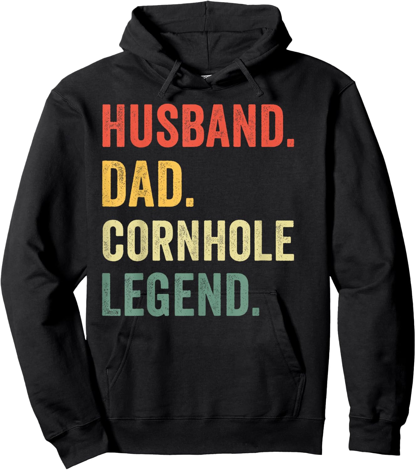 Funny Cornhole Husband Dad Cornhole Legend Father's Day Hoodie - Hoodie | Black