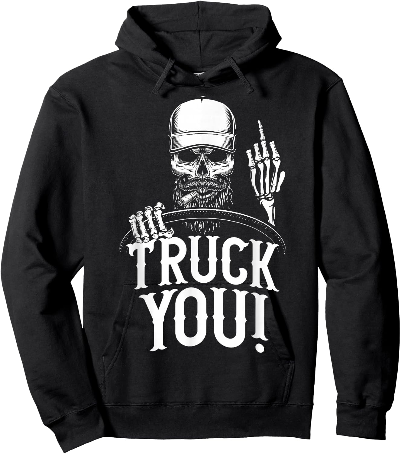 Truck You! Funny Truck Driver Hoodie - Hoodie | Black