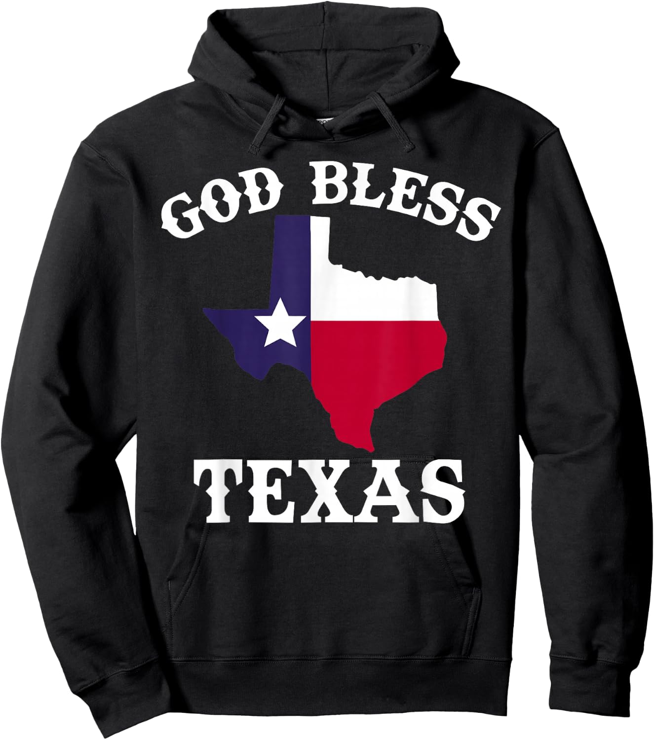 Texas Flag Patriotic Texan Pride God Bless Texas Hoodie - Hoodie | Black