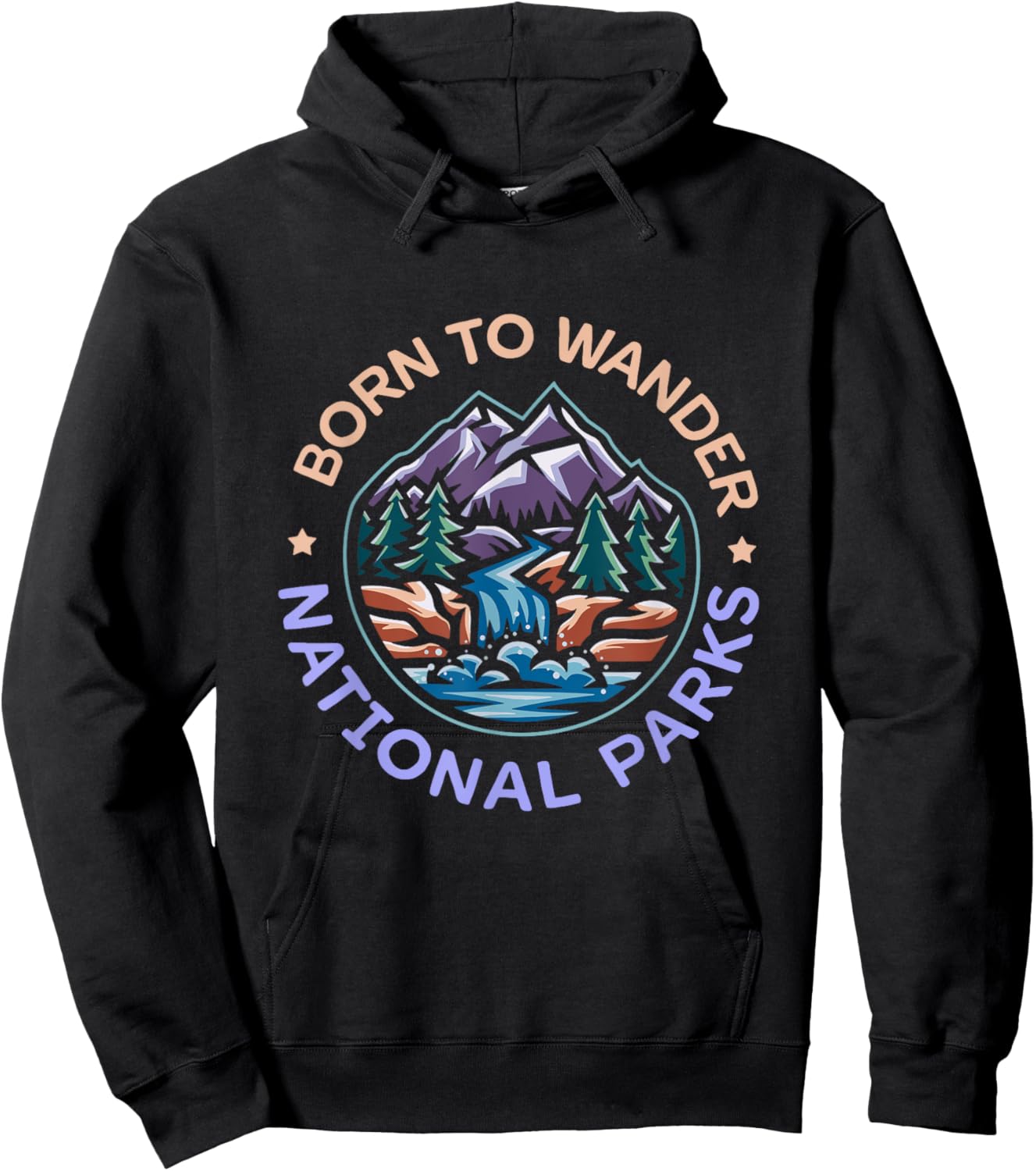 Born To Wander National Parks Hoodie - Hoodie | Black
