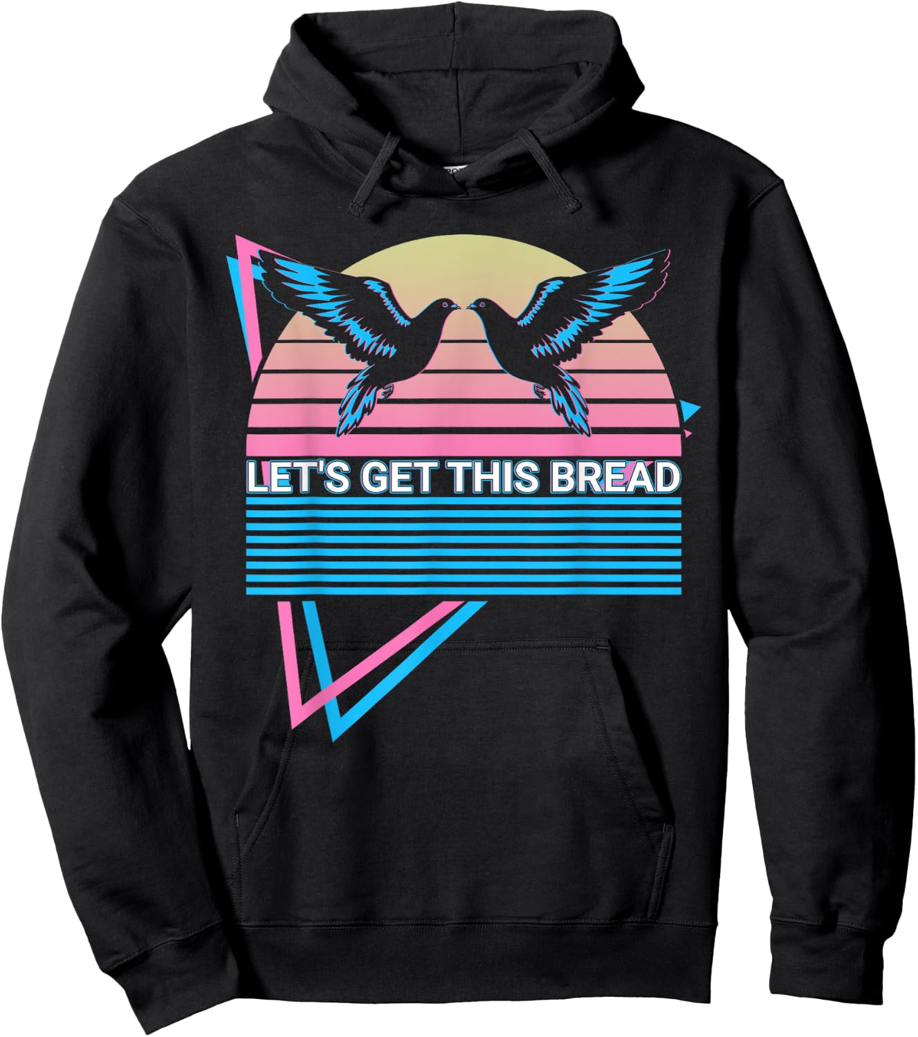 Pigeon Retro Let's Get This Bread Hoodie - Hoodie | Black