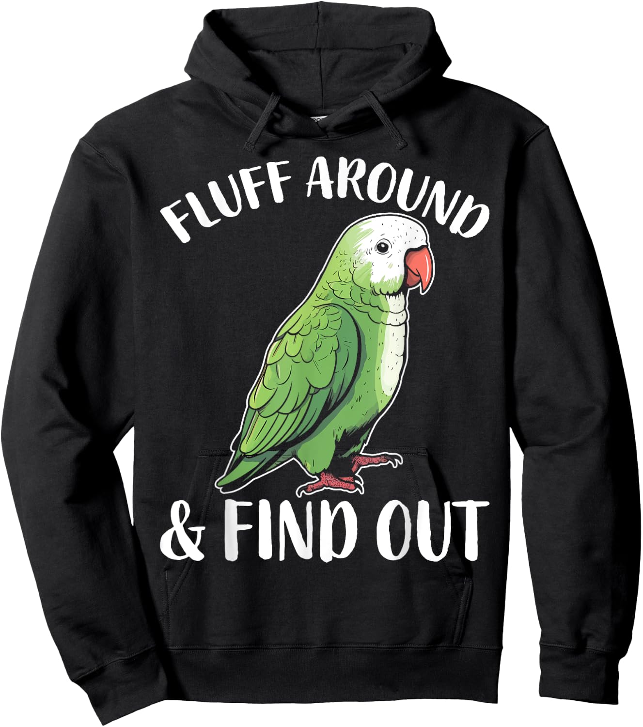 Funny Quaker Parrot Hoodie - Hoodie | Black