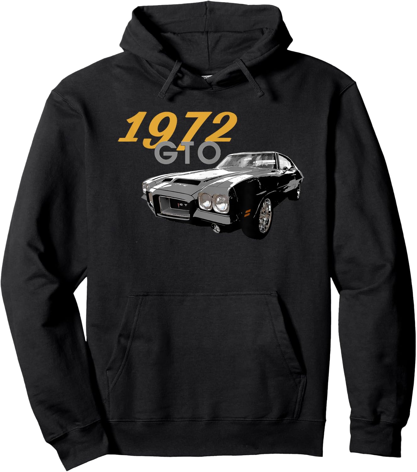 AMERICAN MUSCLE CARS,1972 GTO, VINTAGE CARS, CLASSIC CAR 70s Hoodie - Hoodie | Black